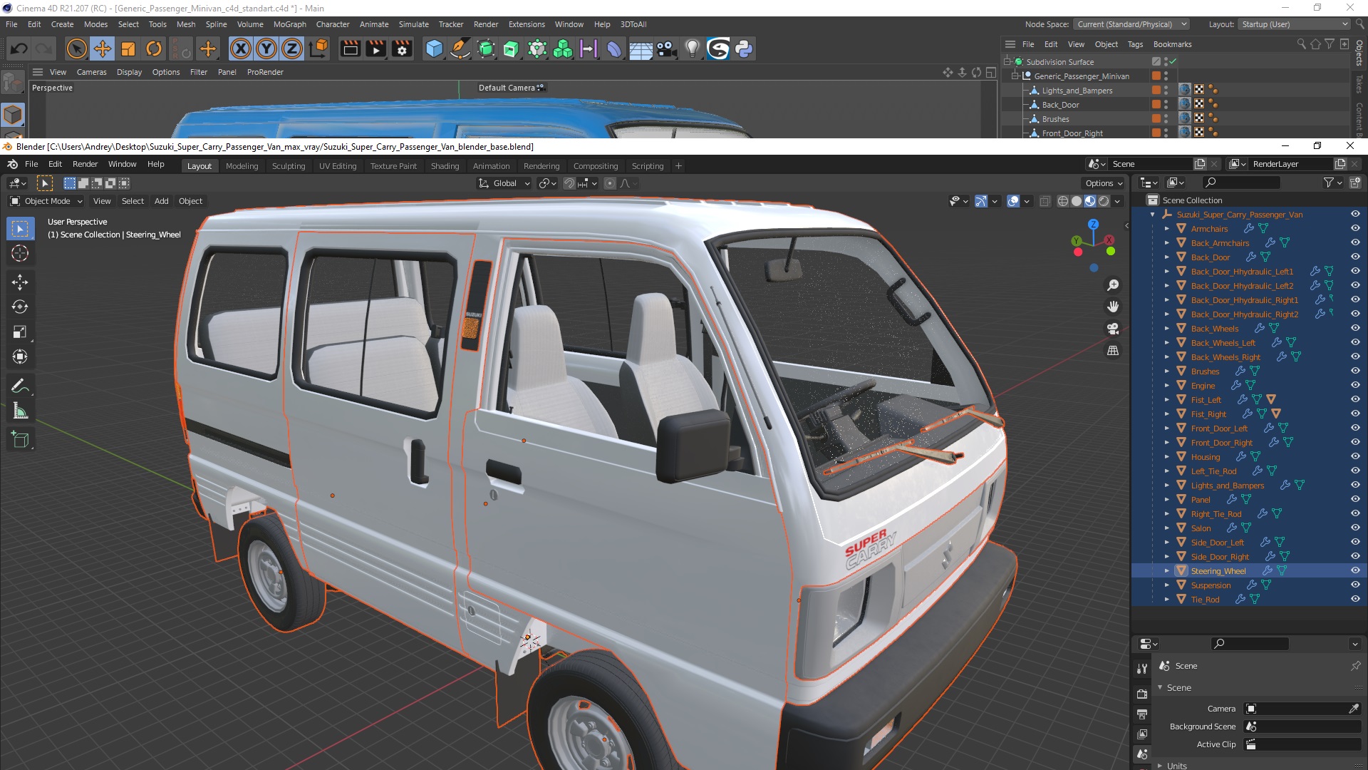 Suzuki Super Carry Passenger Van 3D