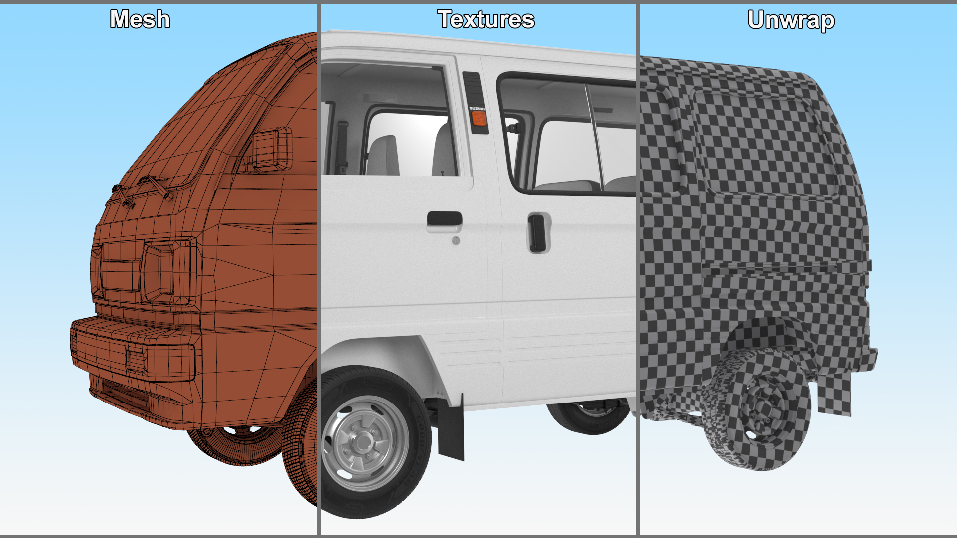 Suzuki Super Carry Passenger Van 3D