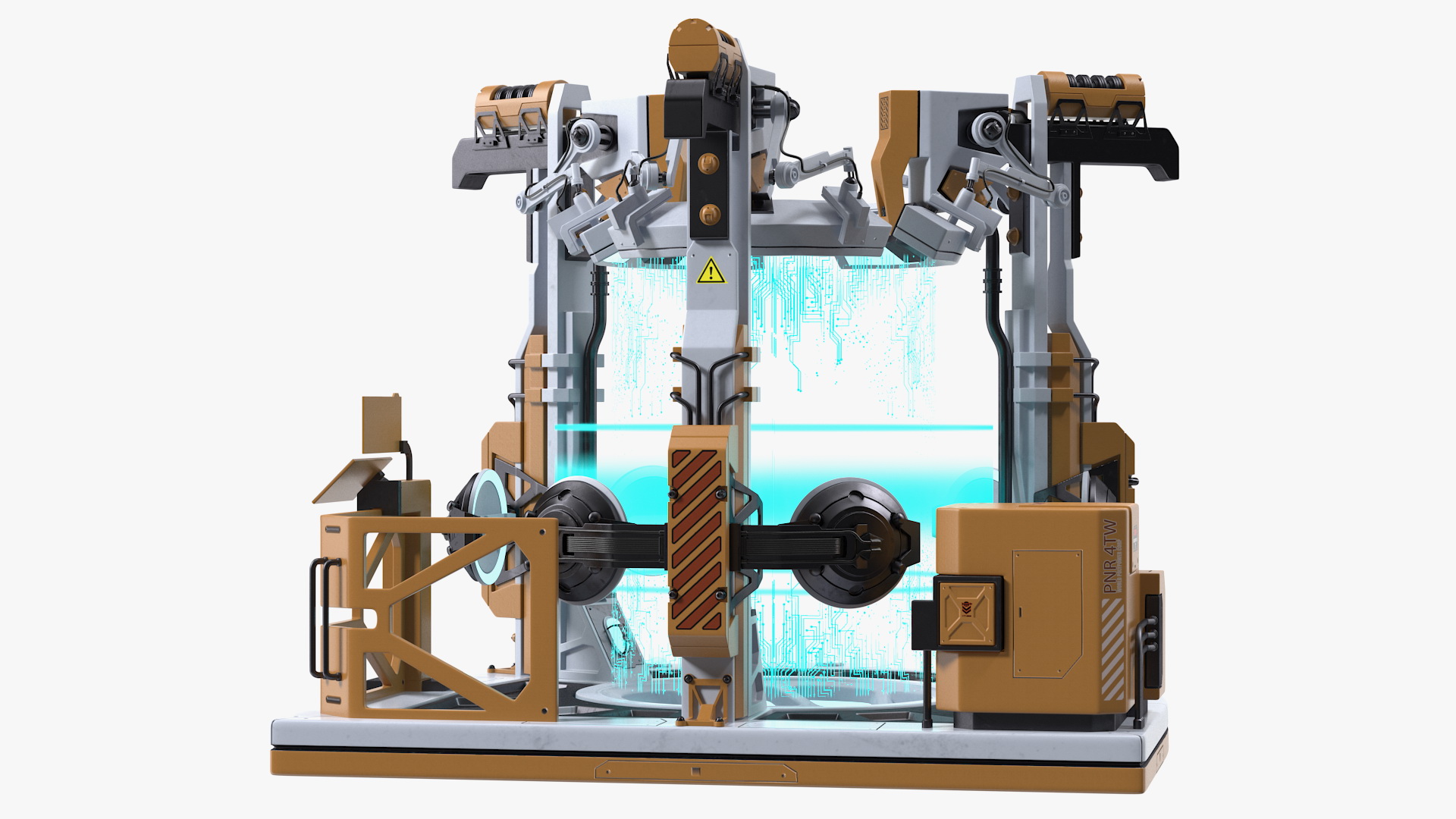 3D Sci Fi Operating Teleportation Station model