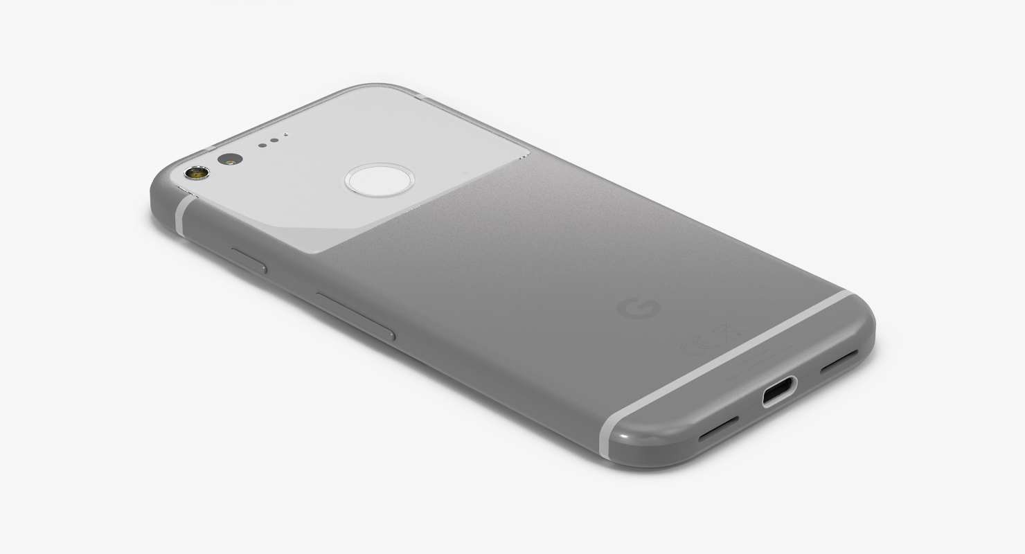 3D model Google Pixel Phone Very Silver