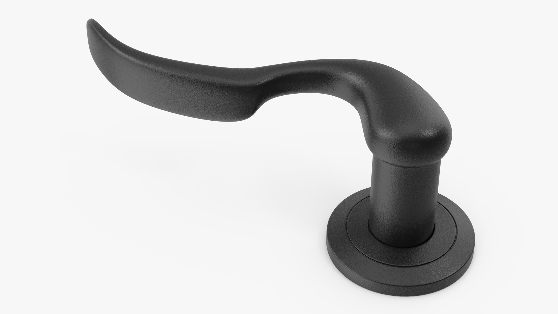 Black Curly Door Handles 3D model