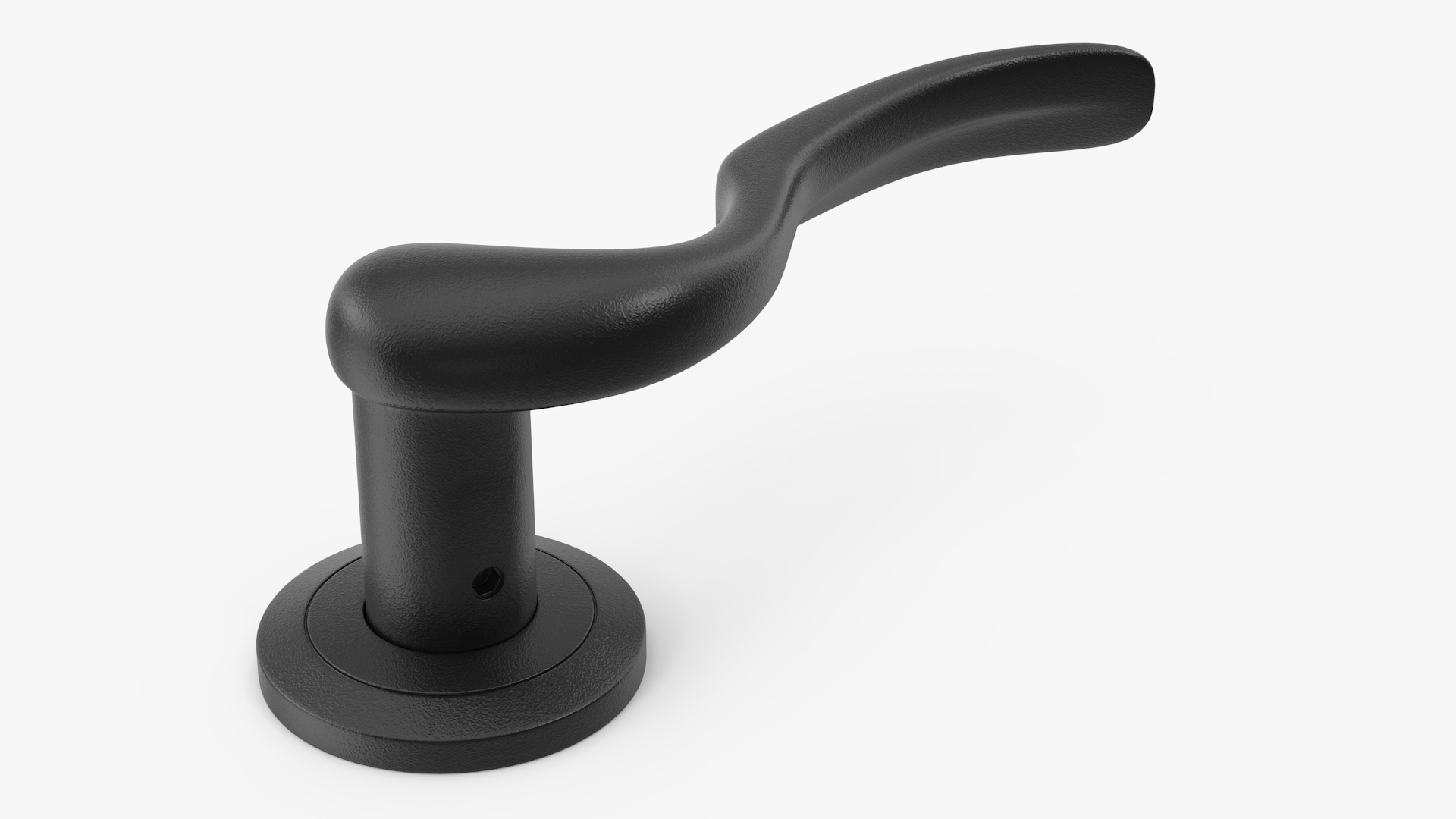 Black Curly Door Handles 3D model