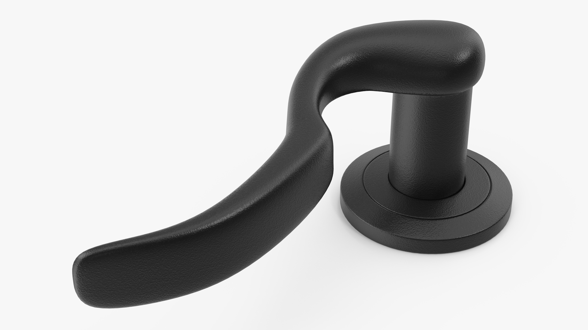 Black Curly Door Handles 3D model