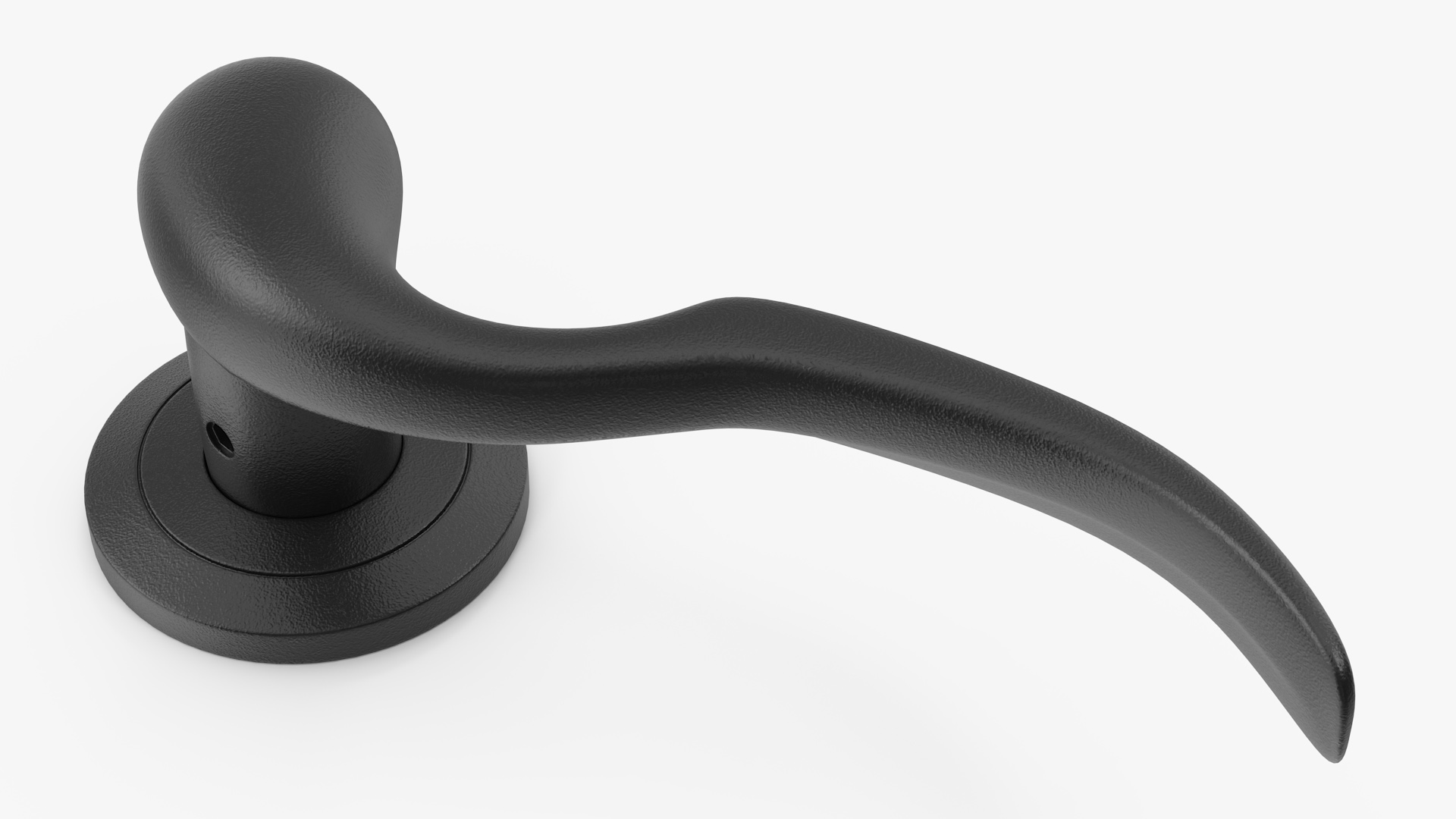 Black Curly Door Handles 3D model