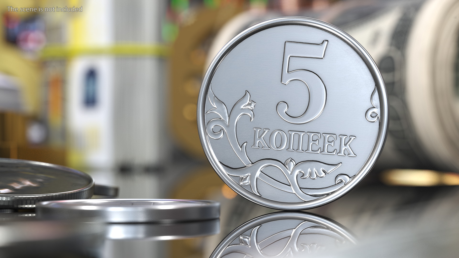 3D model Russian 5 Kopek Coin