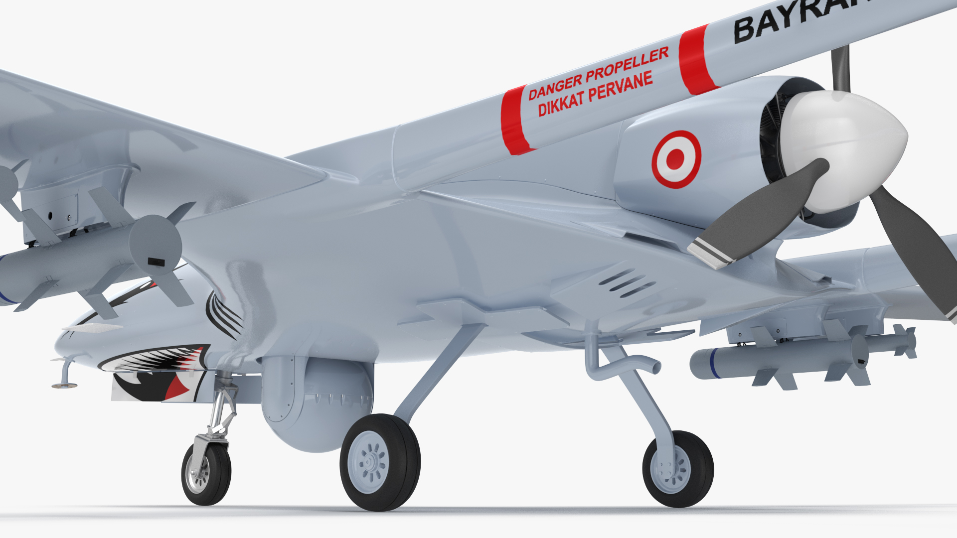 3D Bayraktar TB2 Unmanned Combat Aerial Vehicle Rigged