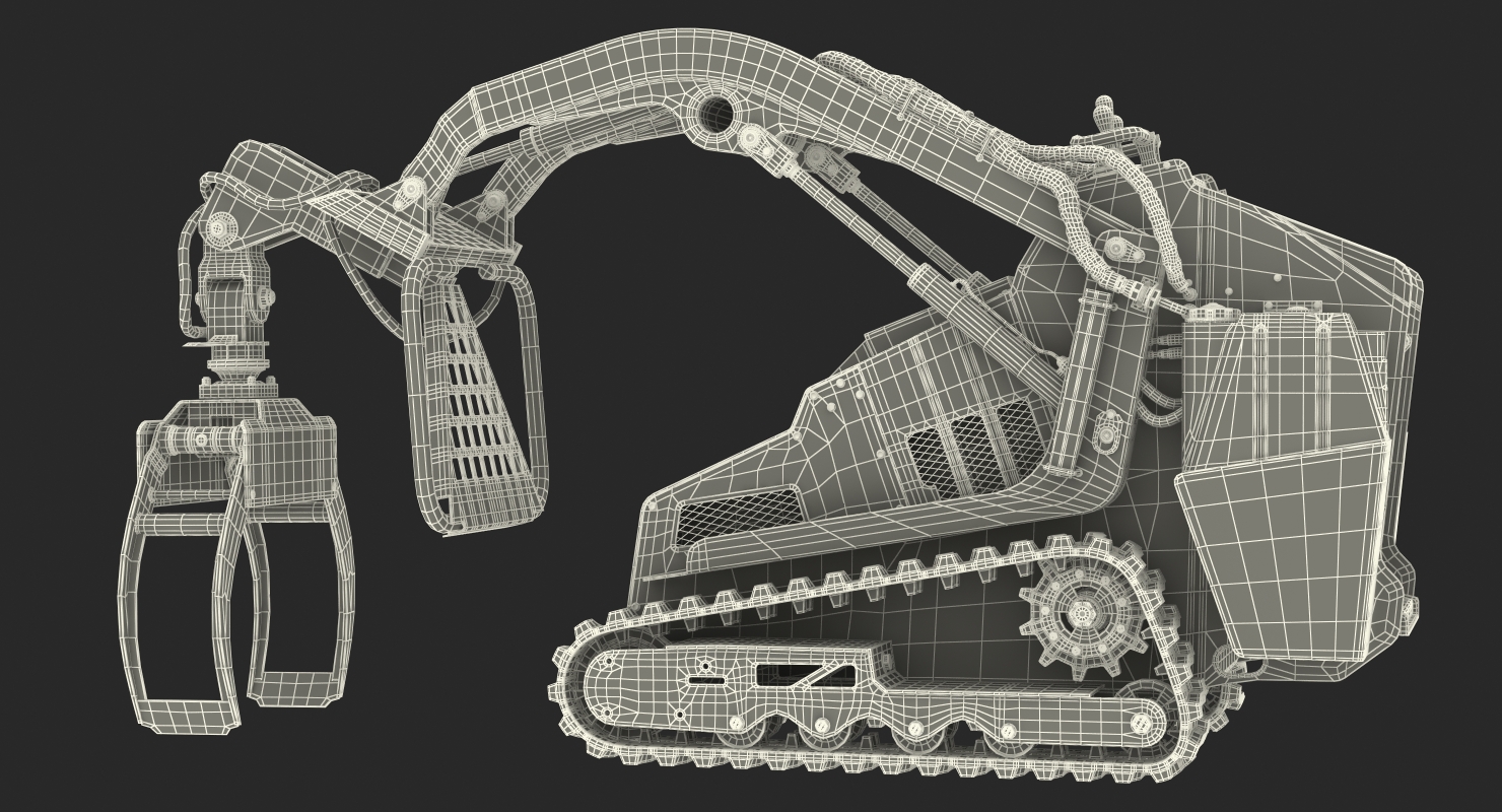 Vermeer S450TX Grapple Mini Skid Steer Dirty 3D model