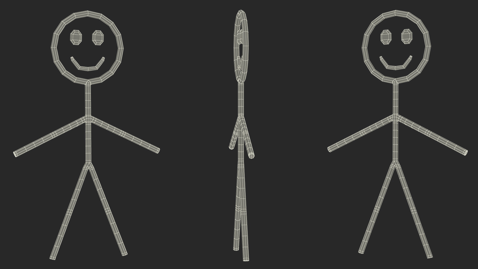 Stickman Black 3D model