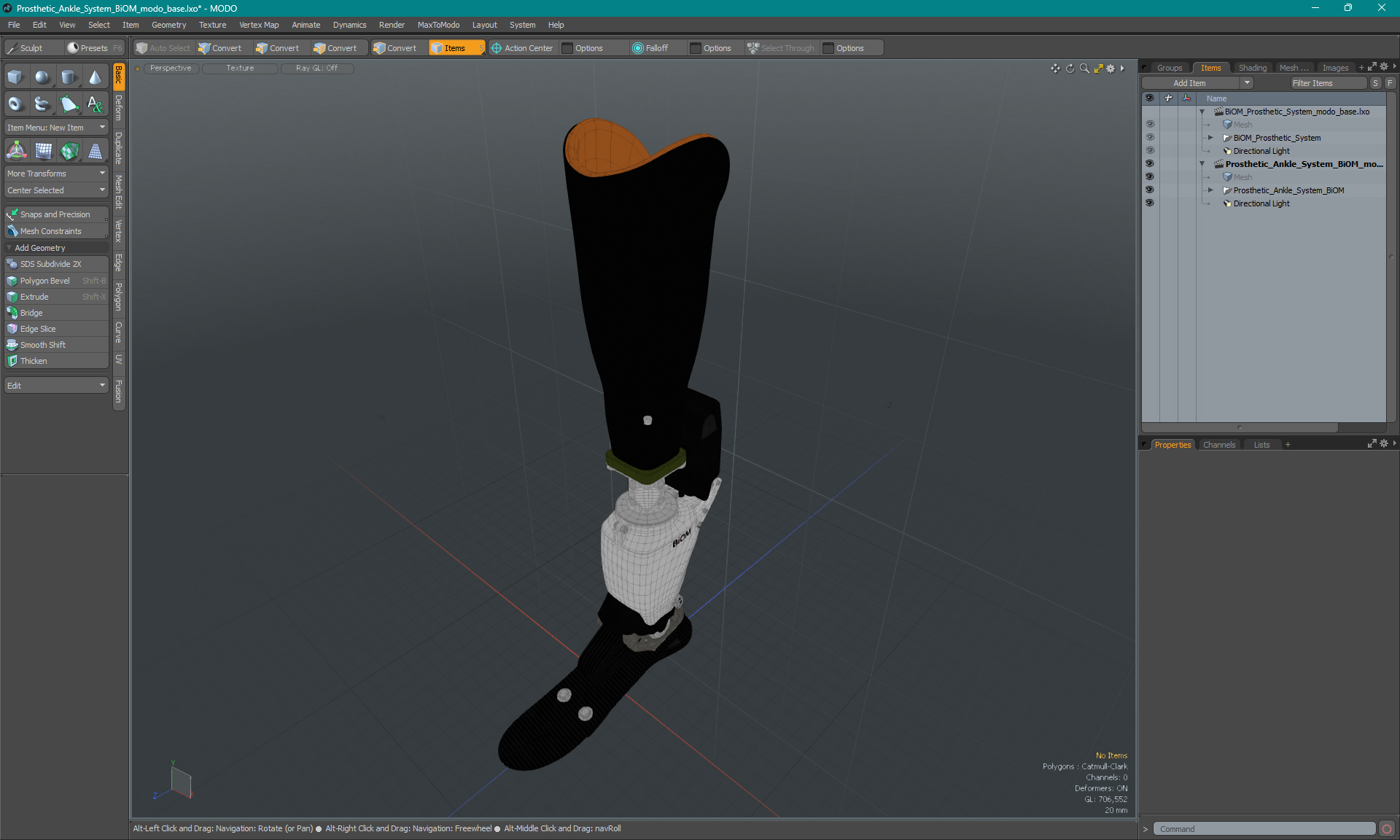 3D Prosthetic Ankle System BiOM model