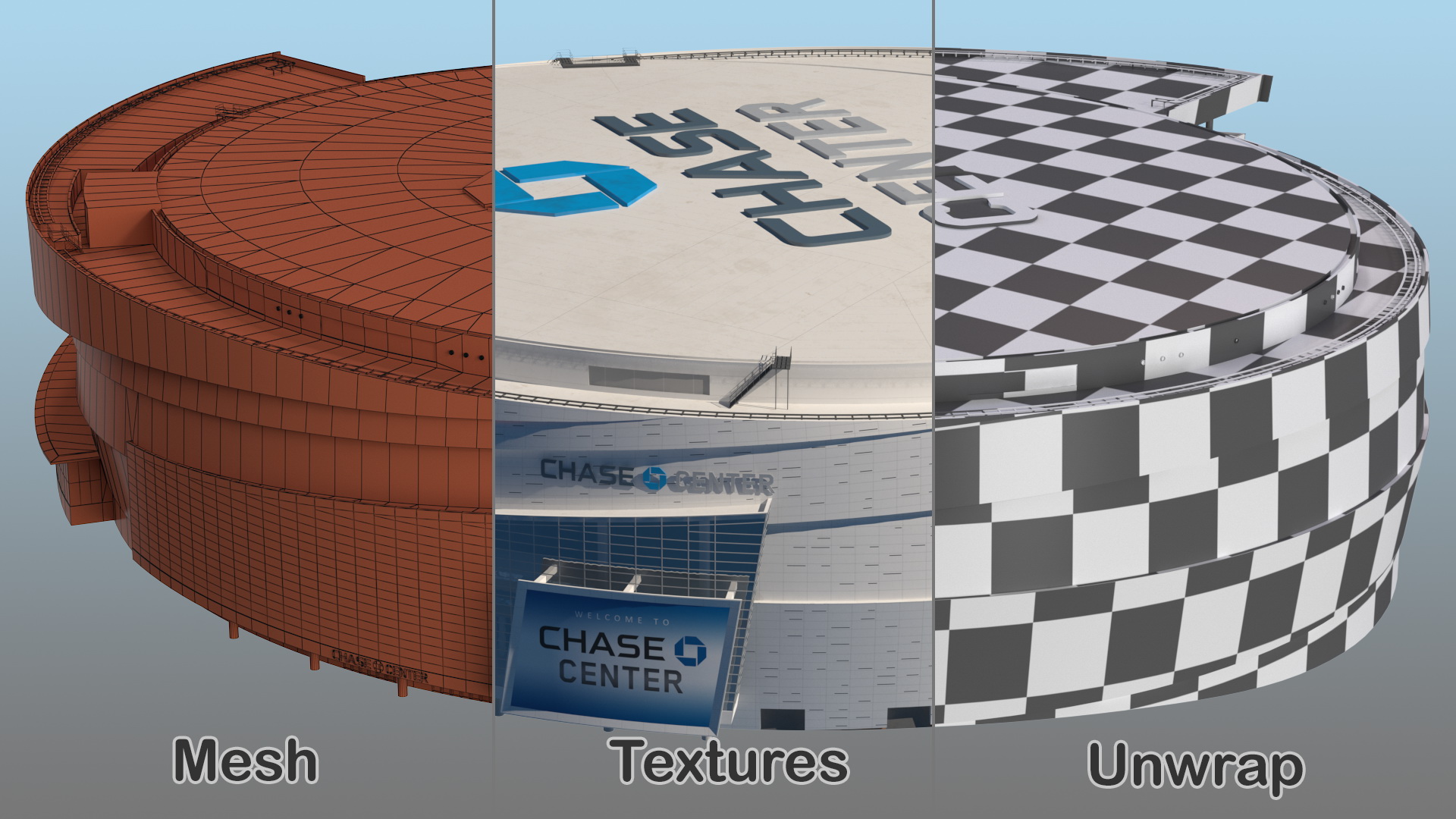 3D Chase Center Arena model