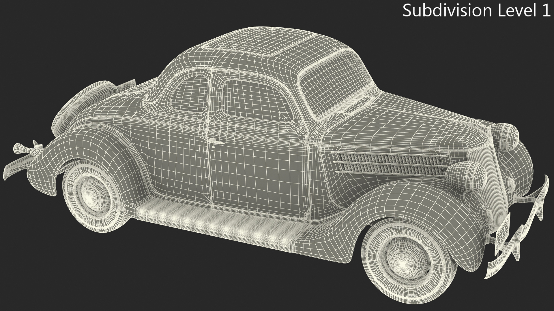 1936 Ford V8 Coupe Metallic 3D