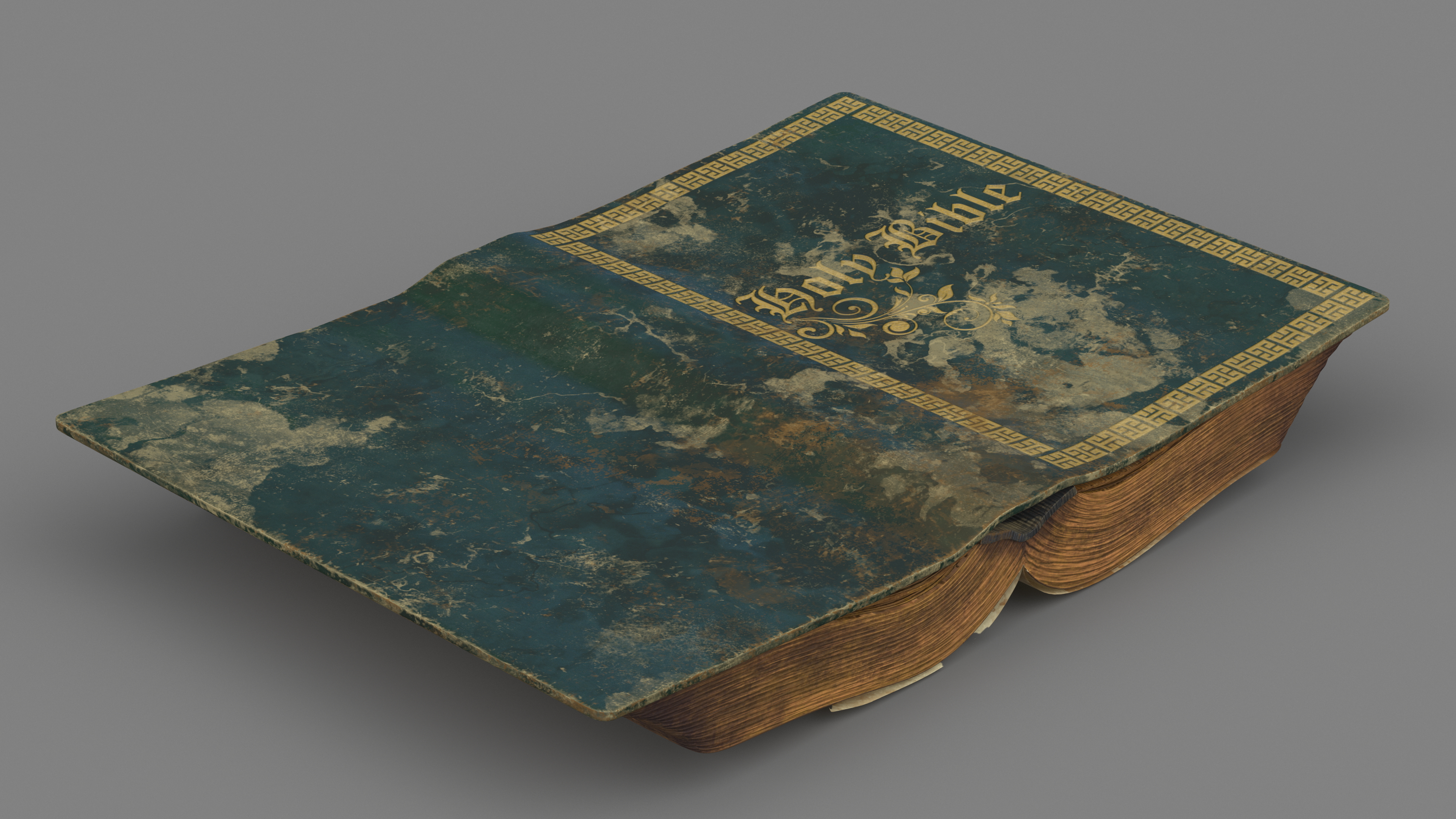 3D Very Old Open Book model