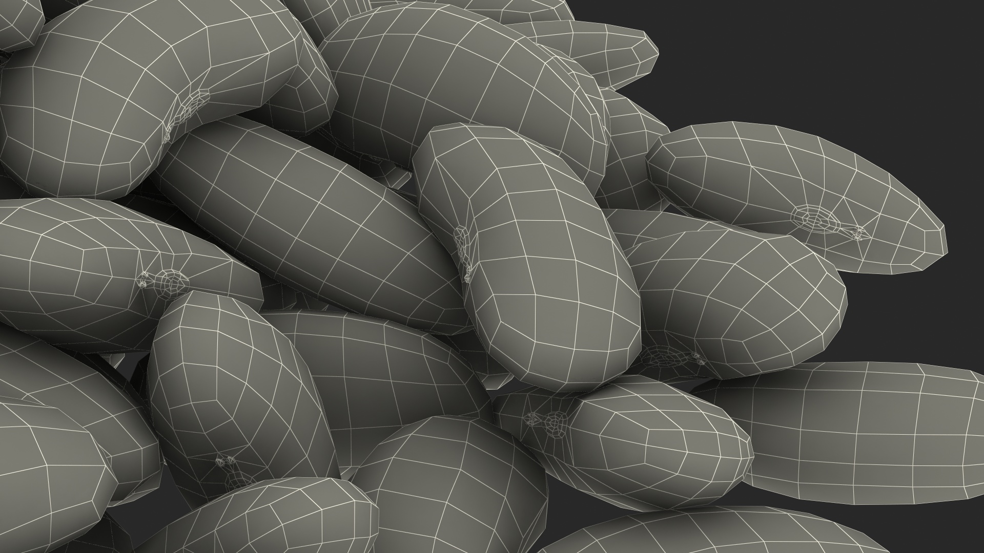 3D model Pile of Light Red Kidney Beans