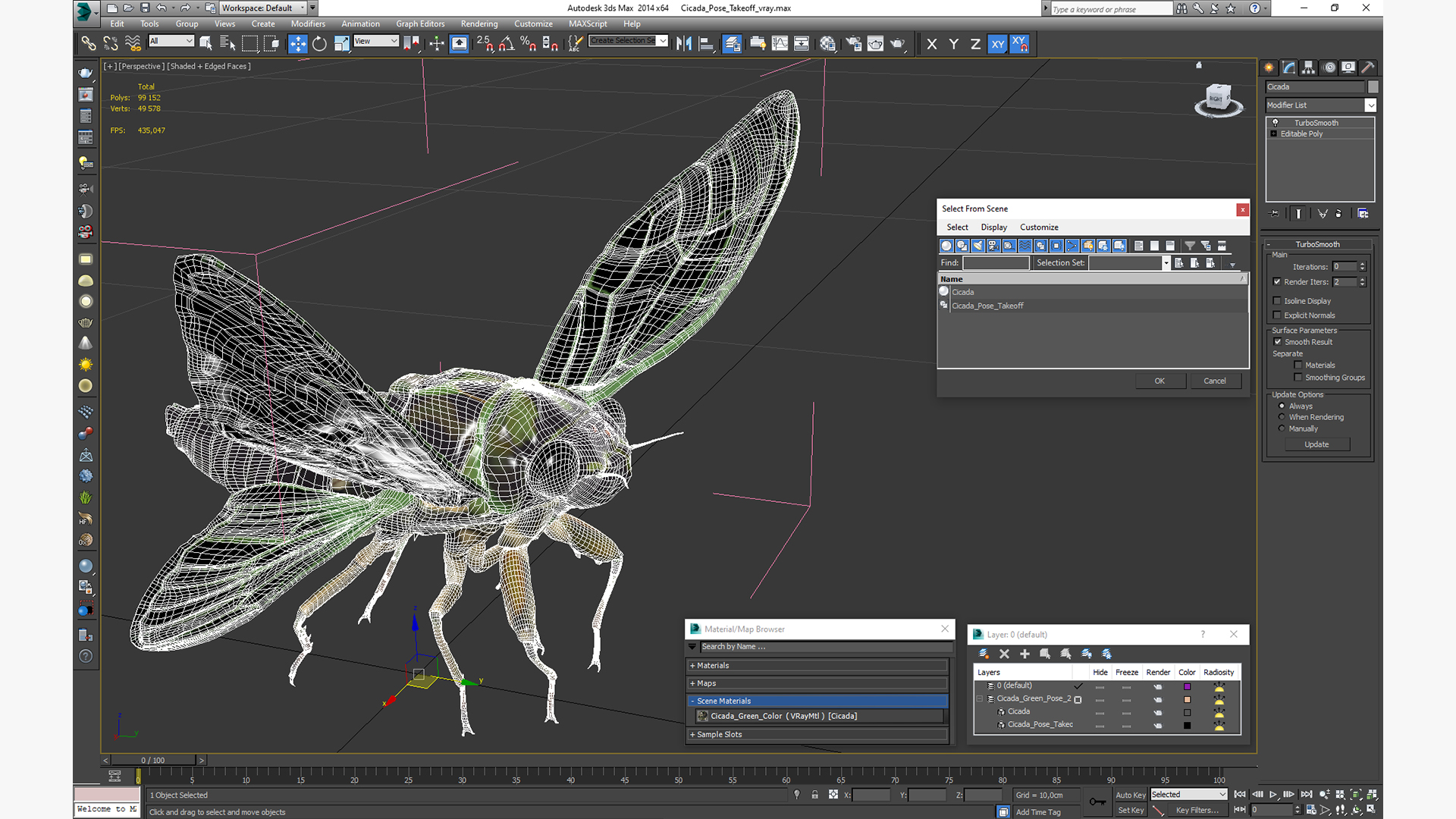 Cicada Pose Takeoff 3D model