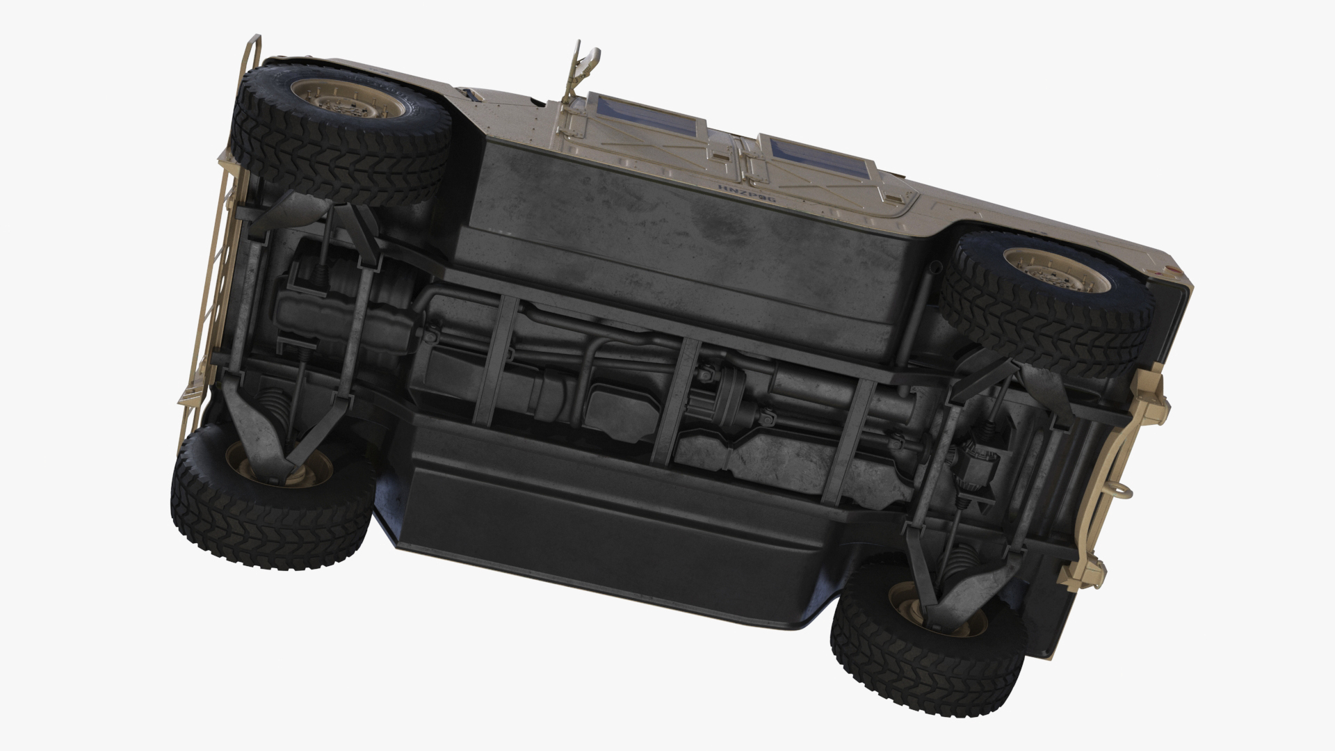 Military Humvee Vehicle Rigged for Cinema 4D 3D model