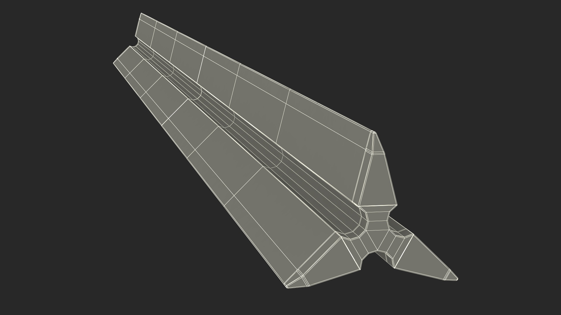 Technical Triangular Scale Ruler 3D