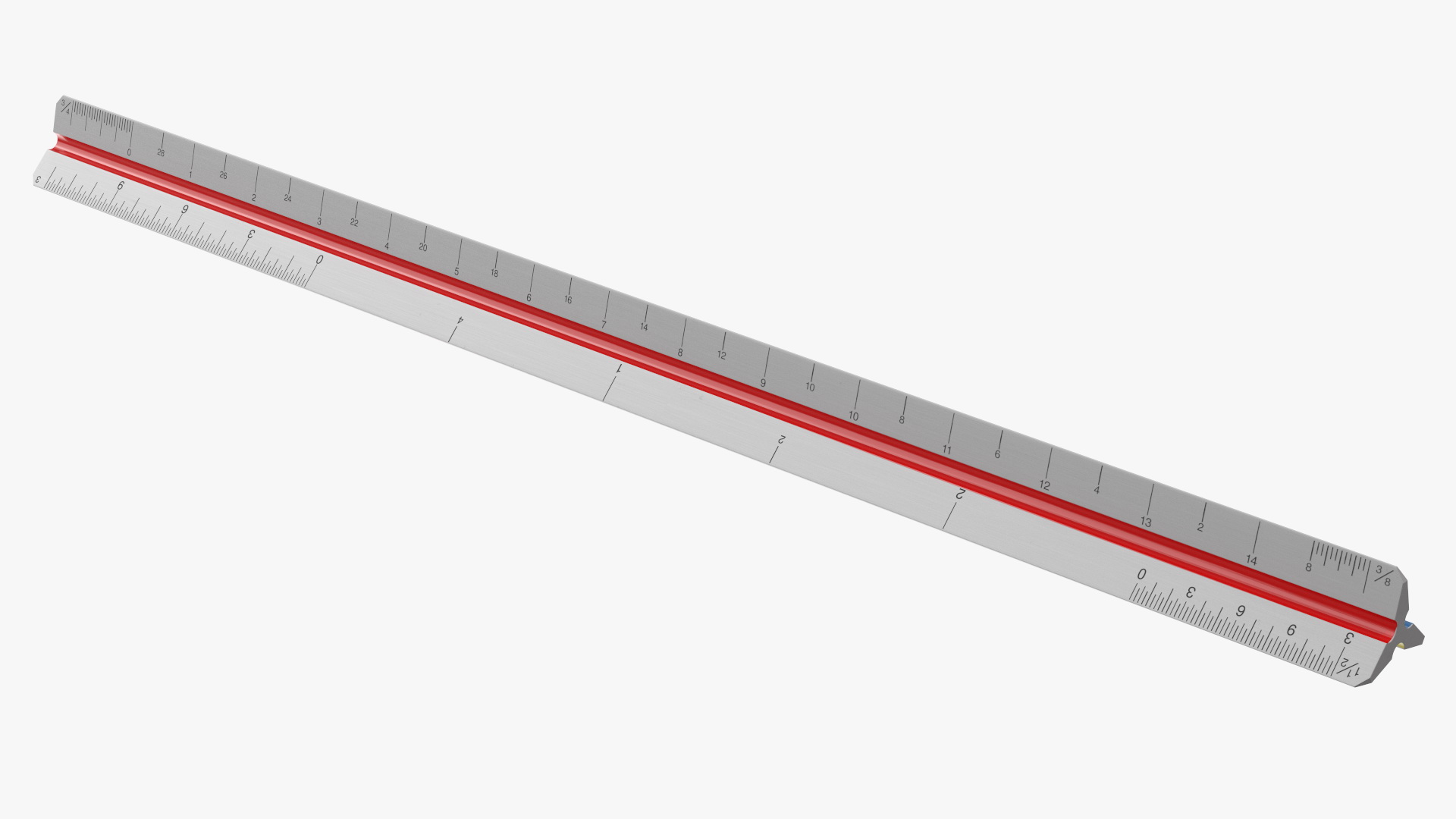 Technical Triangular Scale Ruler 3D