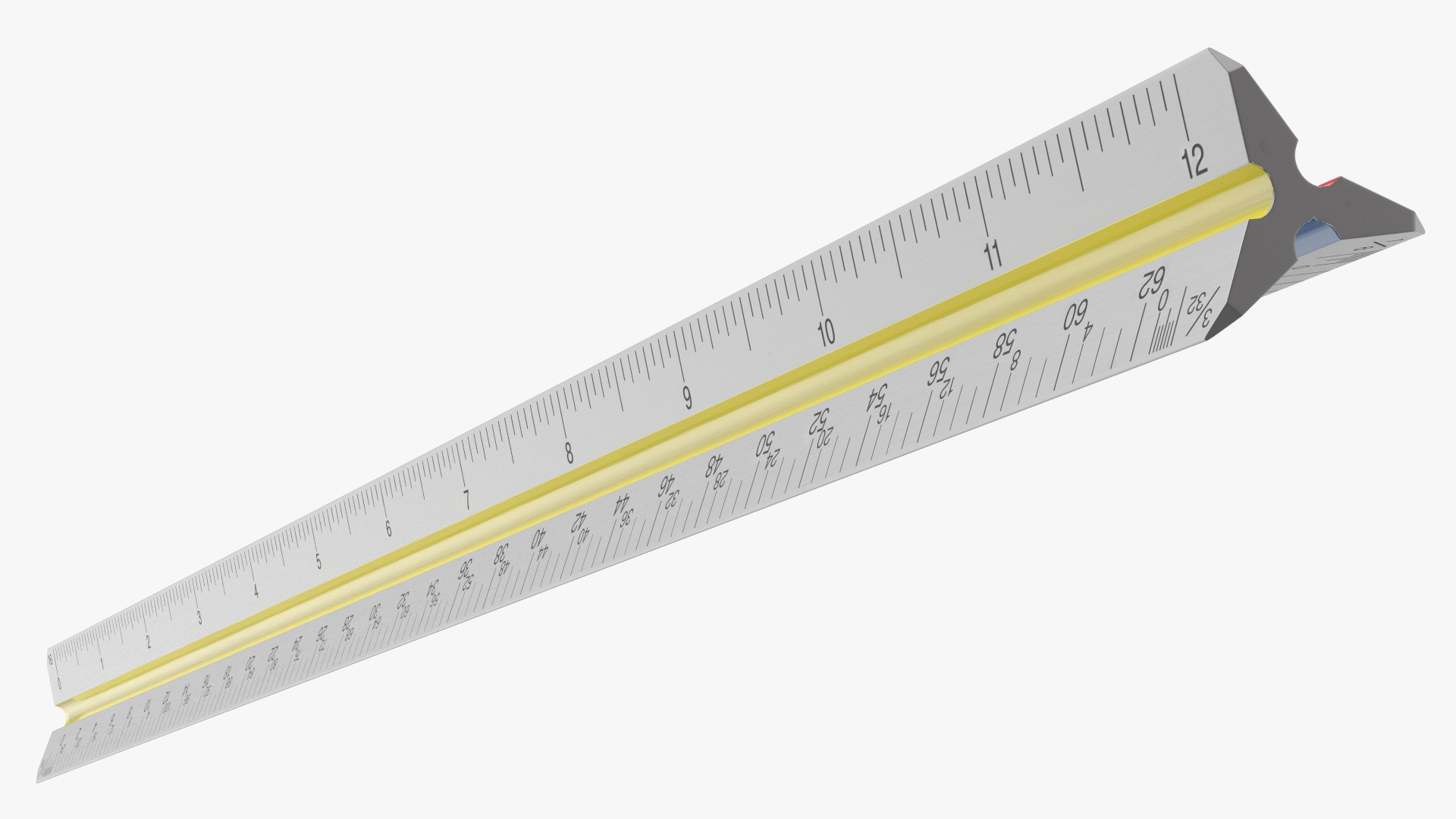 Technical Triangular Scale Ruler 3D