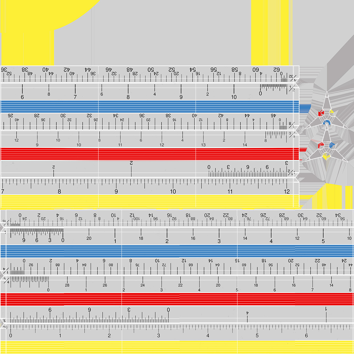 Technical Triangular Scale Ruler 3D