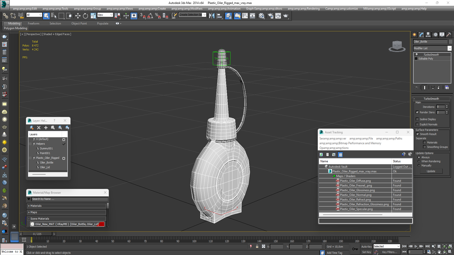 3D model Plastic Oiler Rigged