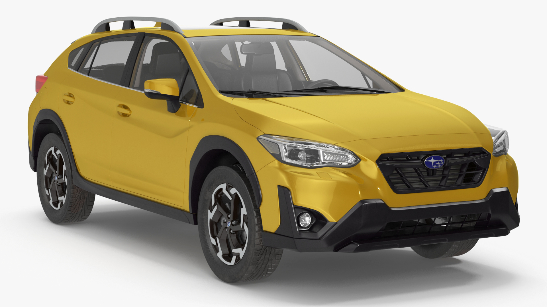 3D 2020 Subaru XV Hybrid Crossover Yellow model