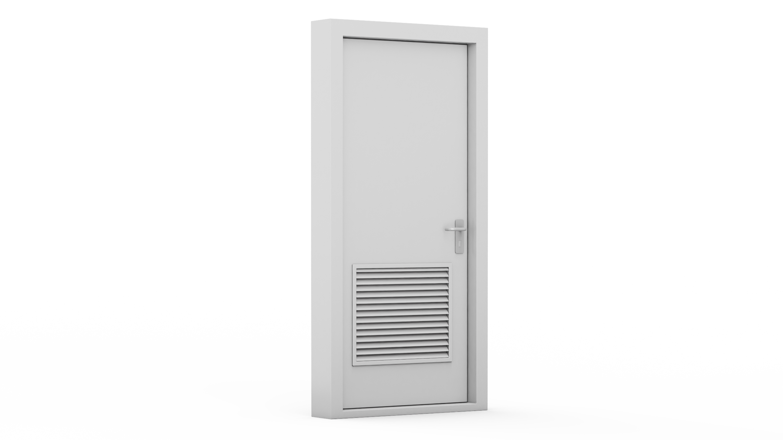 3D Grey Fire Door Single