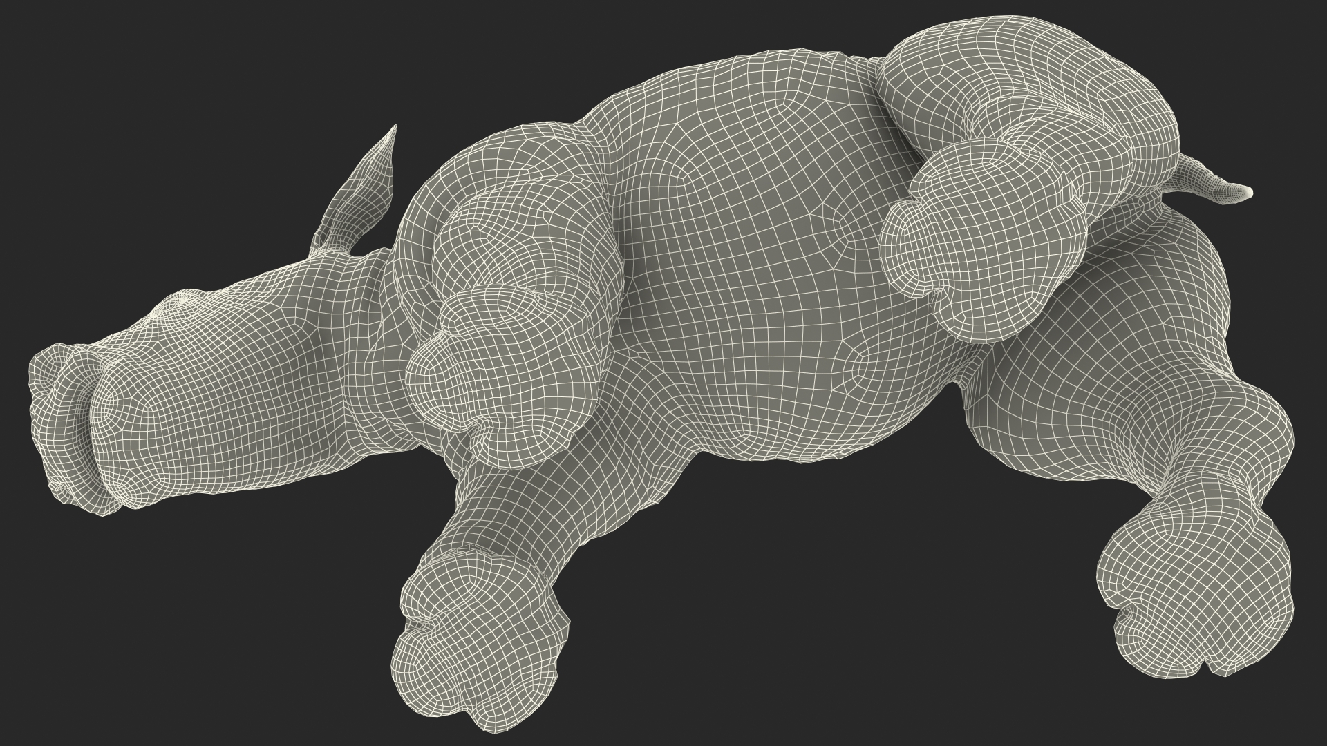 3D Baby Rhino Fur Rigged