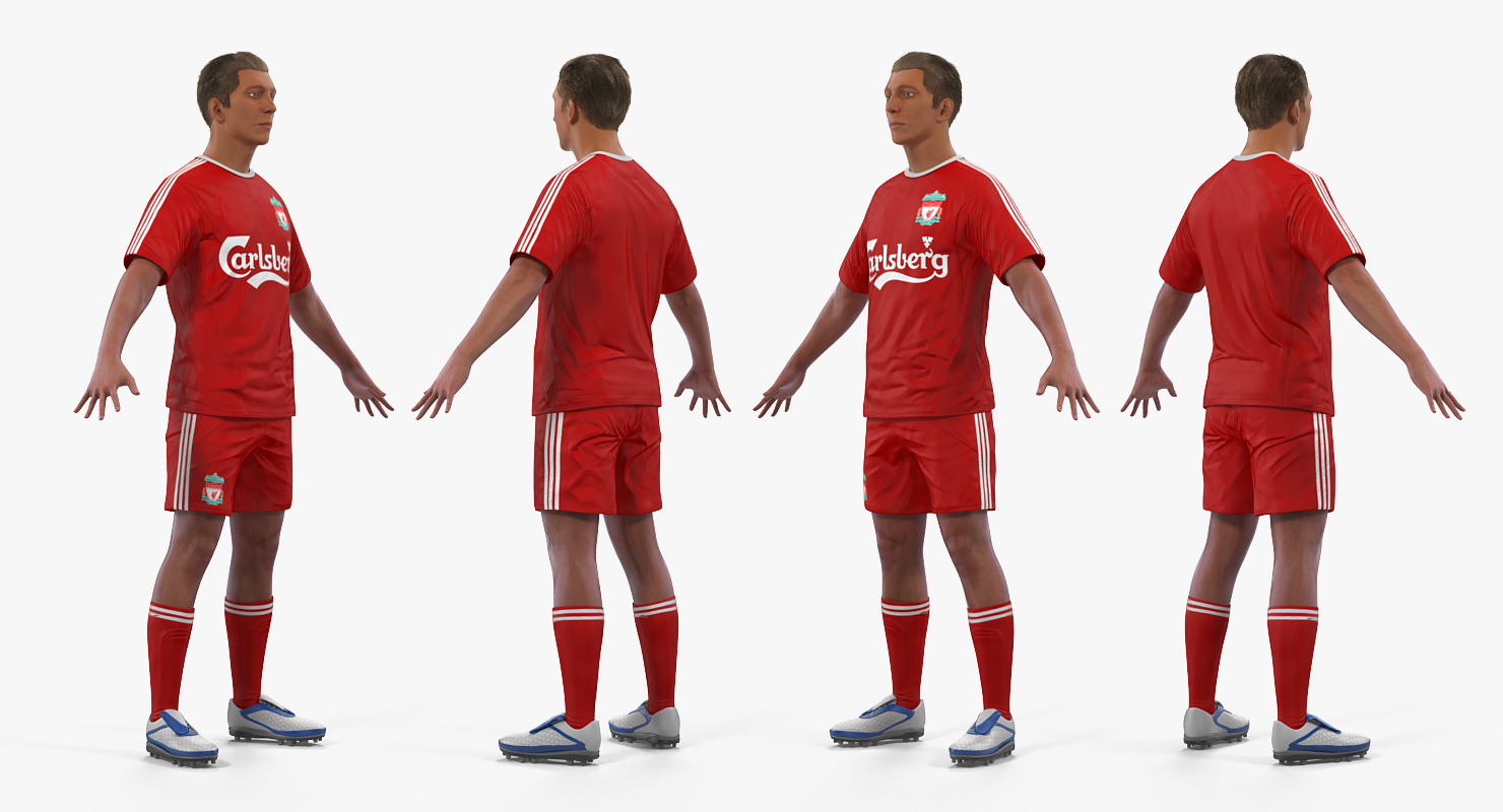 Soccer or Football Player Liverpool Rigged 2 3D model