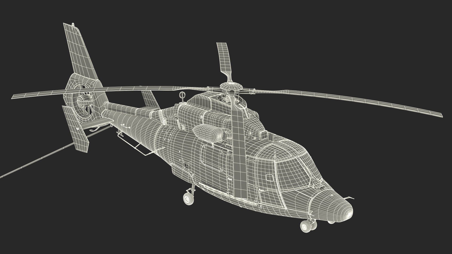 3D Helicopter with Huge Advertising Air Banner model