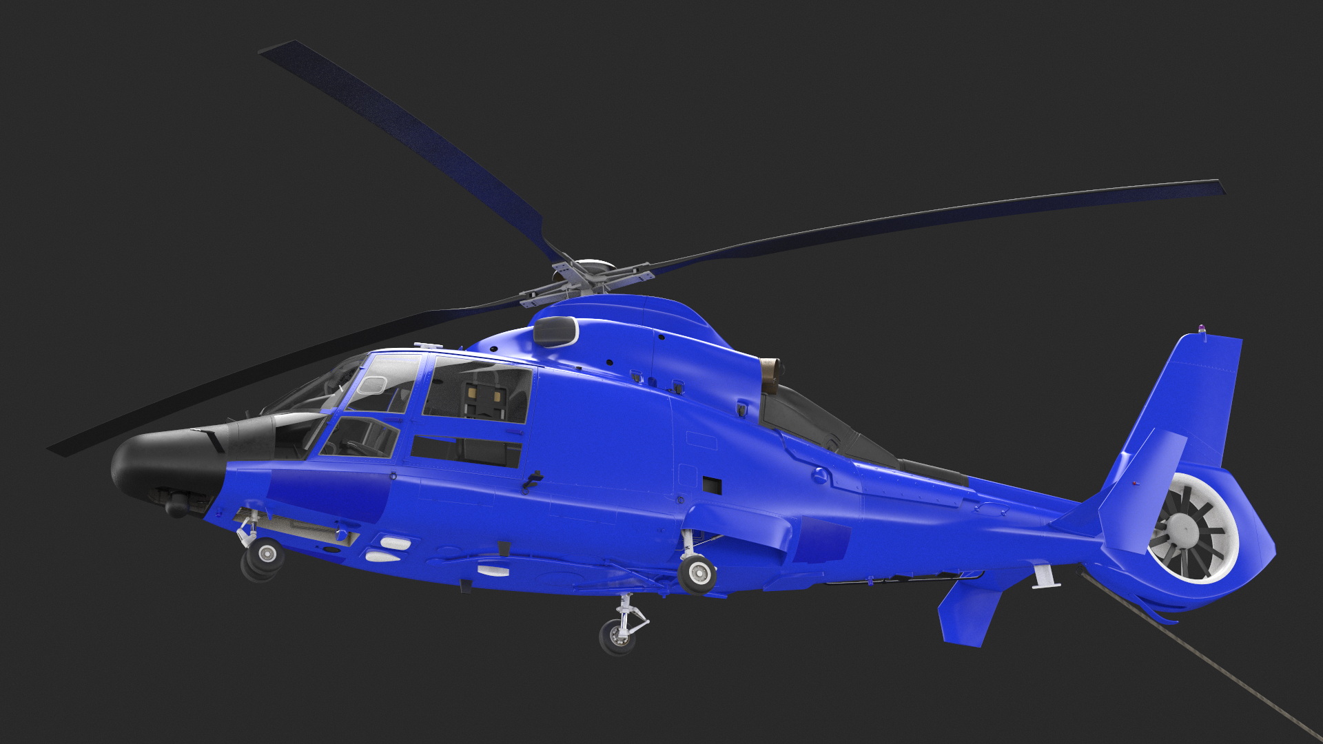 3D Helicopter with Huge Advertising Air Banner model