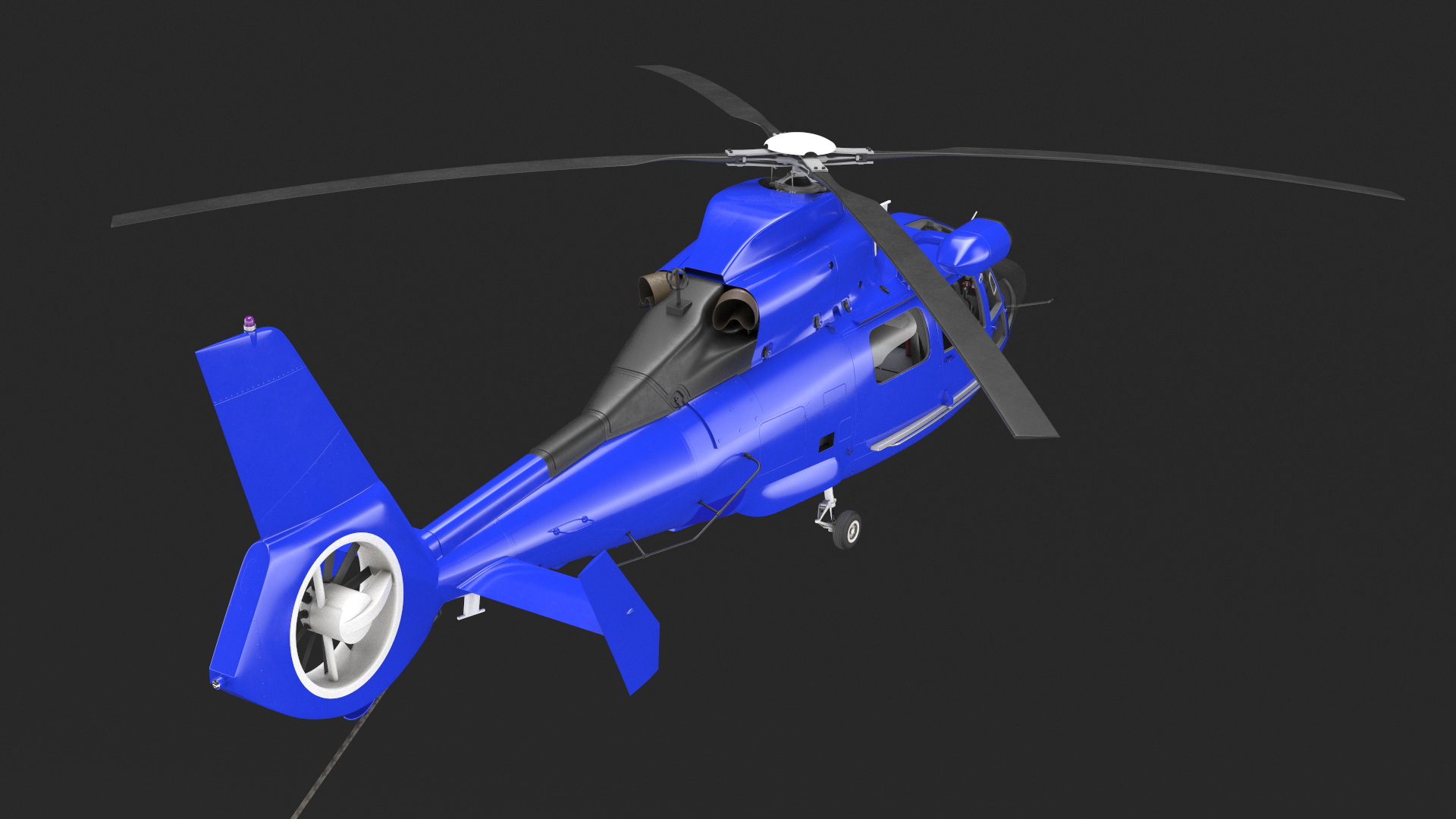 3D Helicopter with Huge Advertising Air Banner model