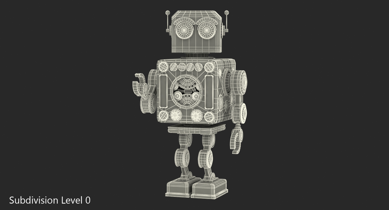 3D model Retro Robot Toy