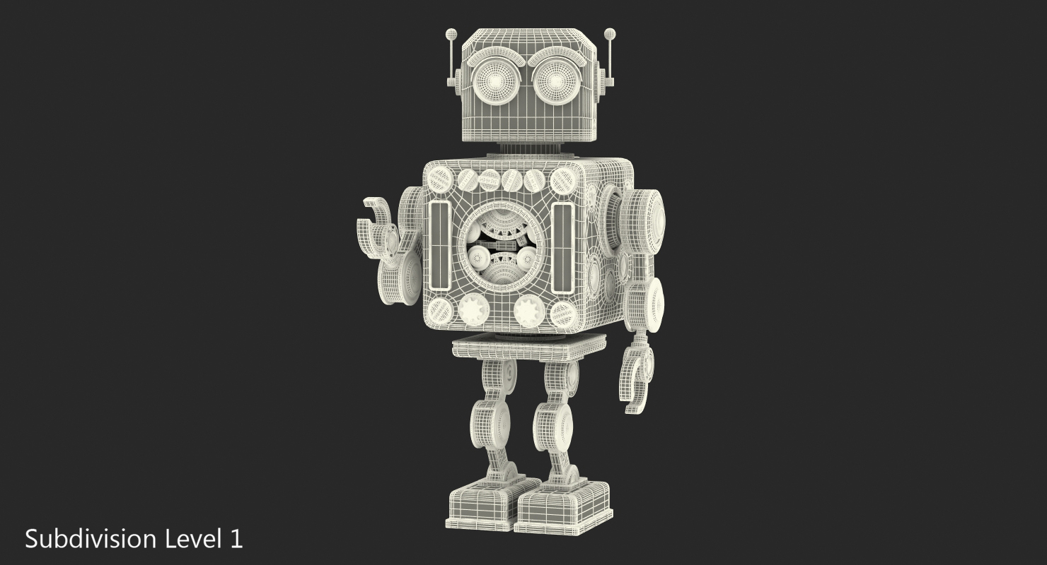 3D model Retro Robot Toy