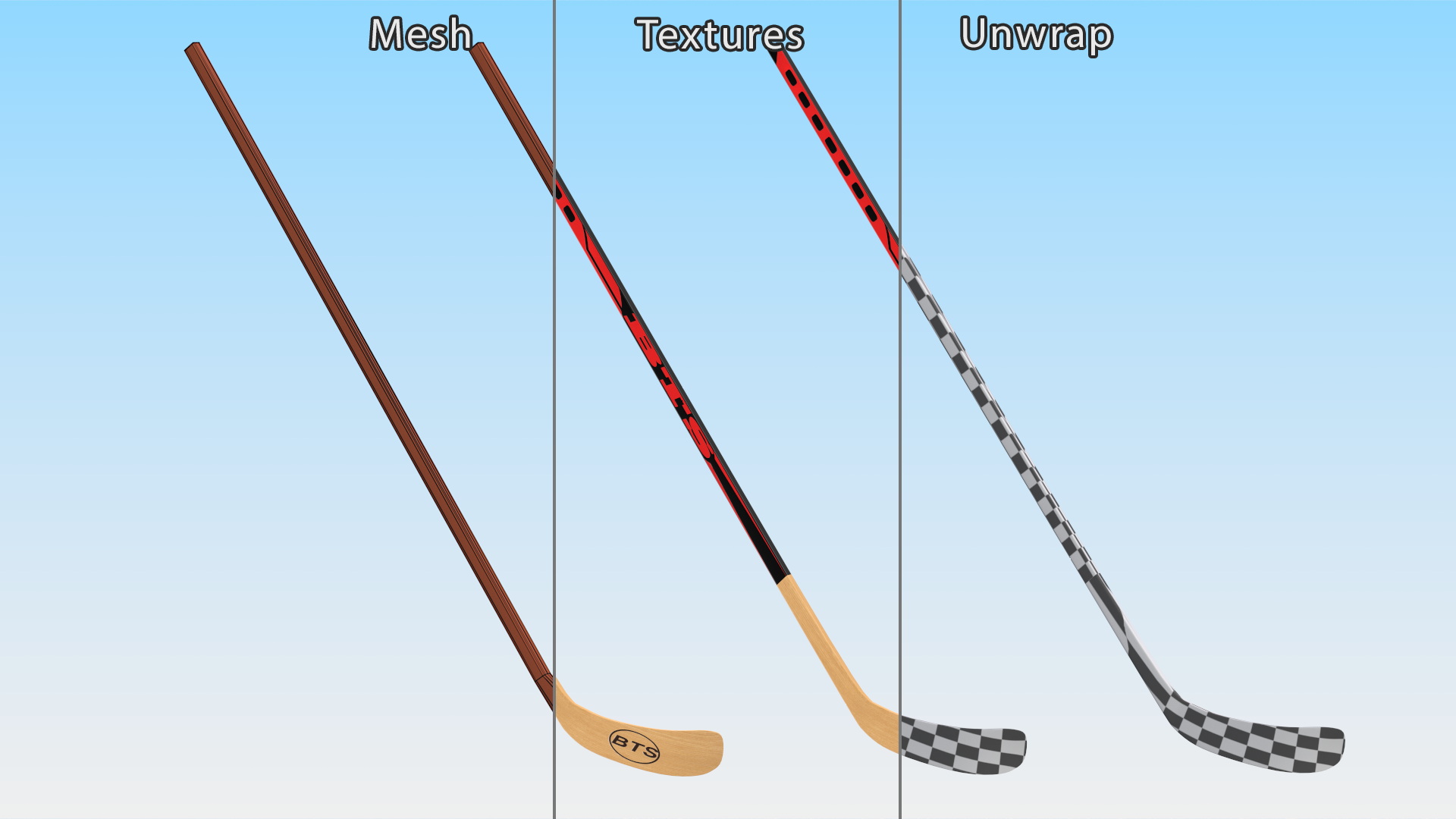 3D Ice Hockey Stick