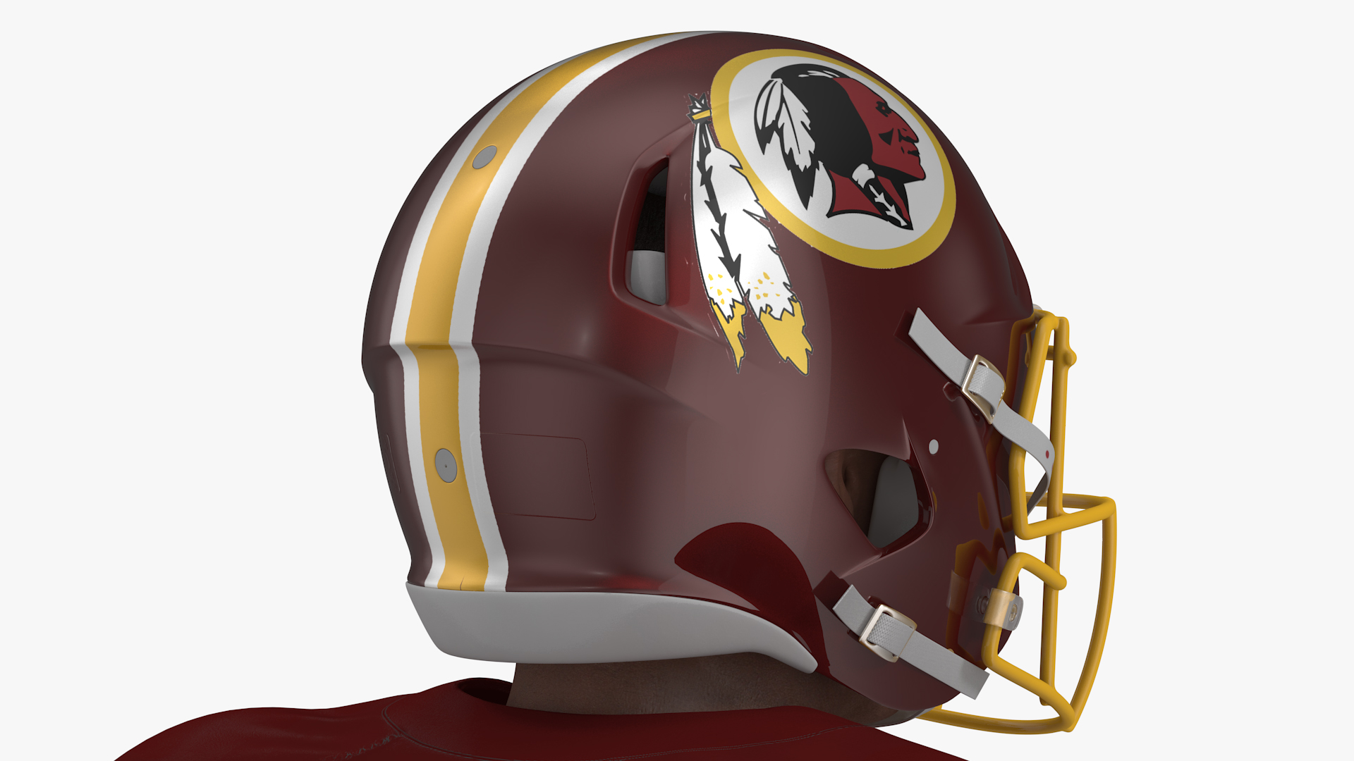 3D Washington Redskins American Football Player Fur model