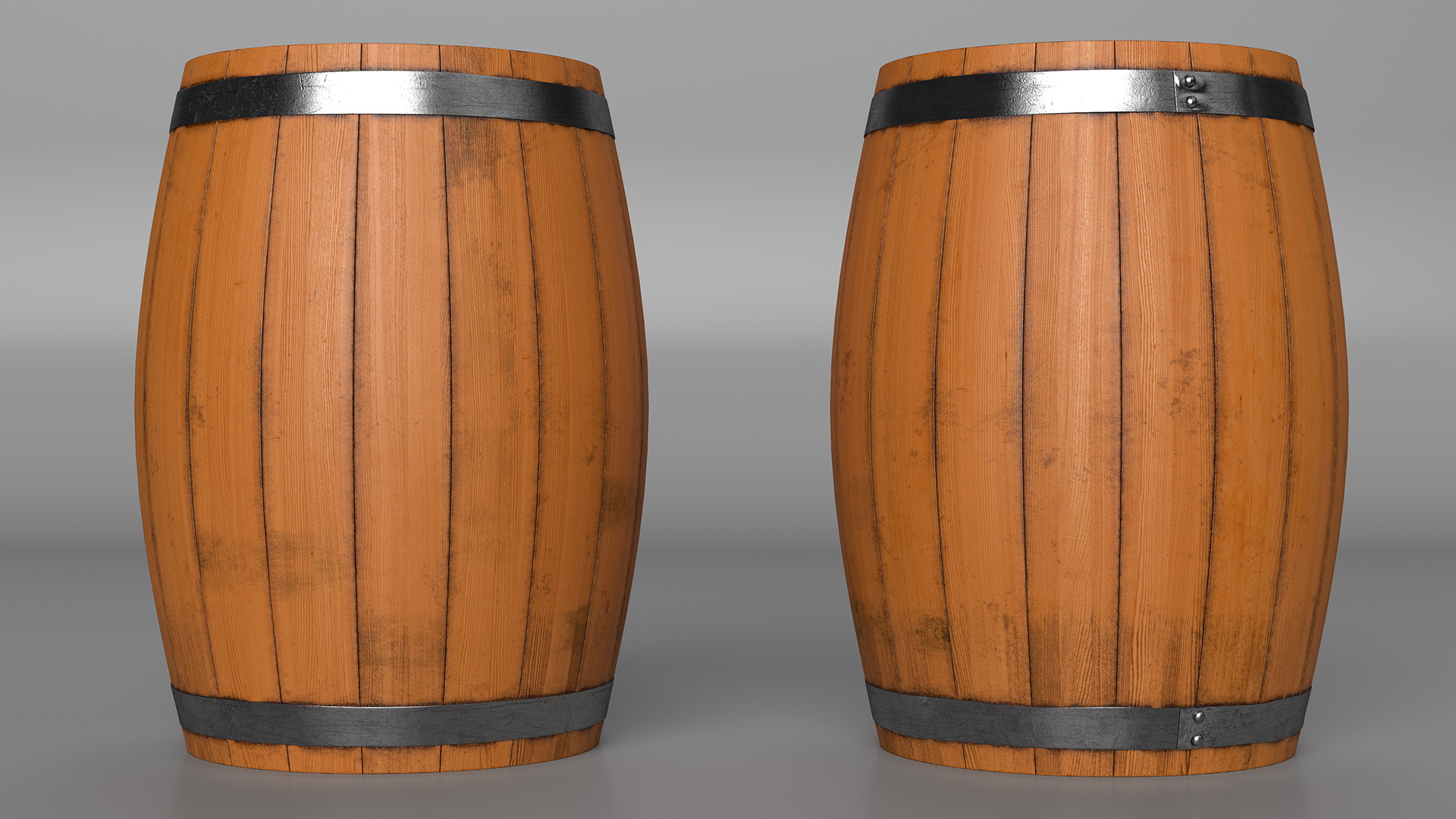 3D model Oak Barrel