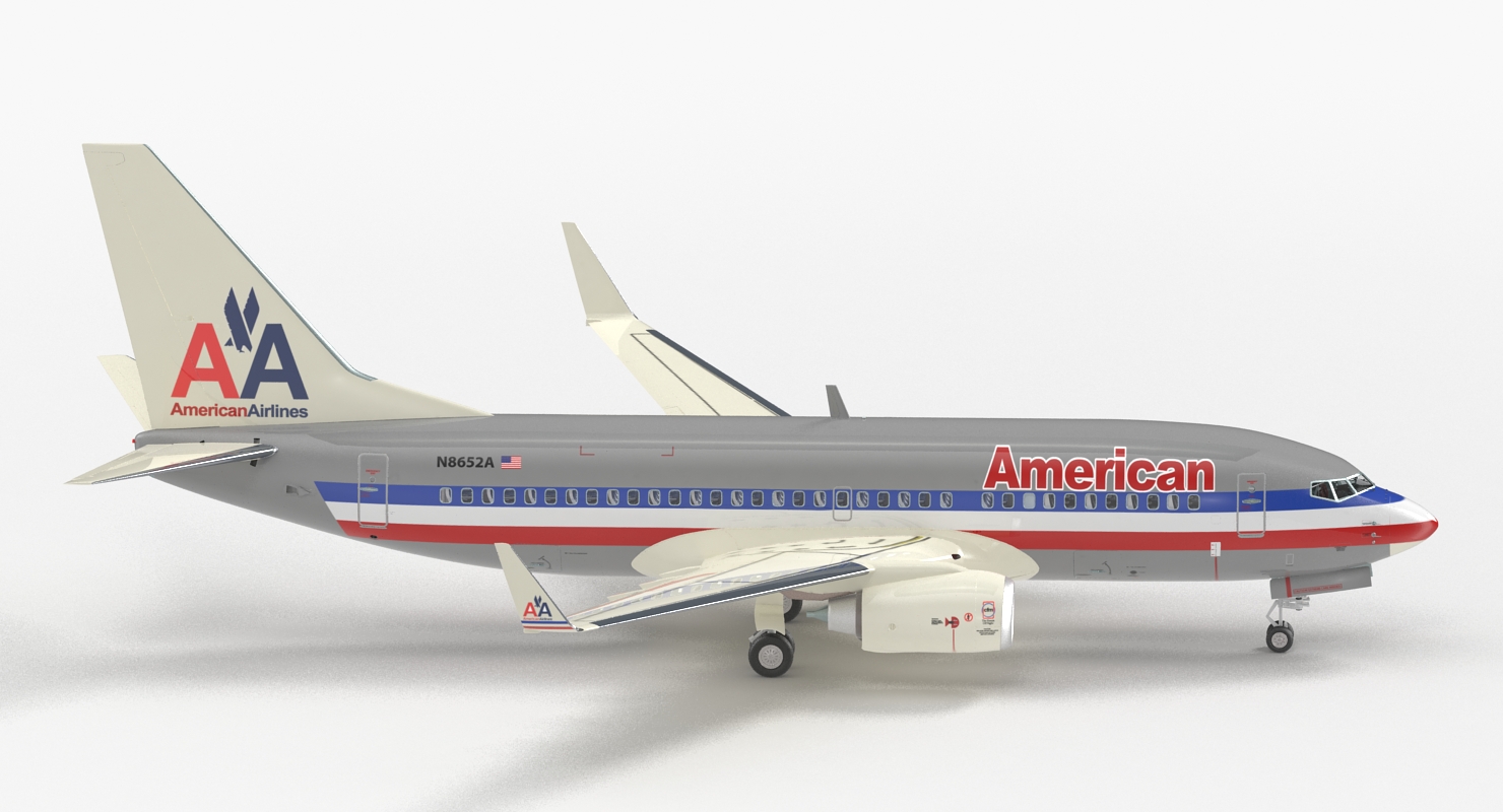 3D Boeing 737 700 with Interior American Airlines