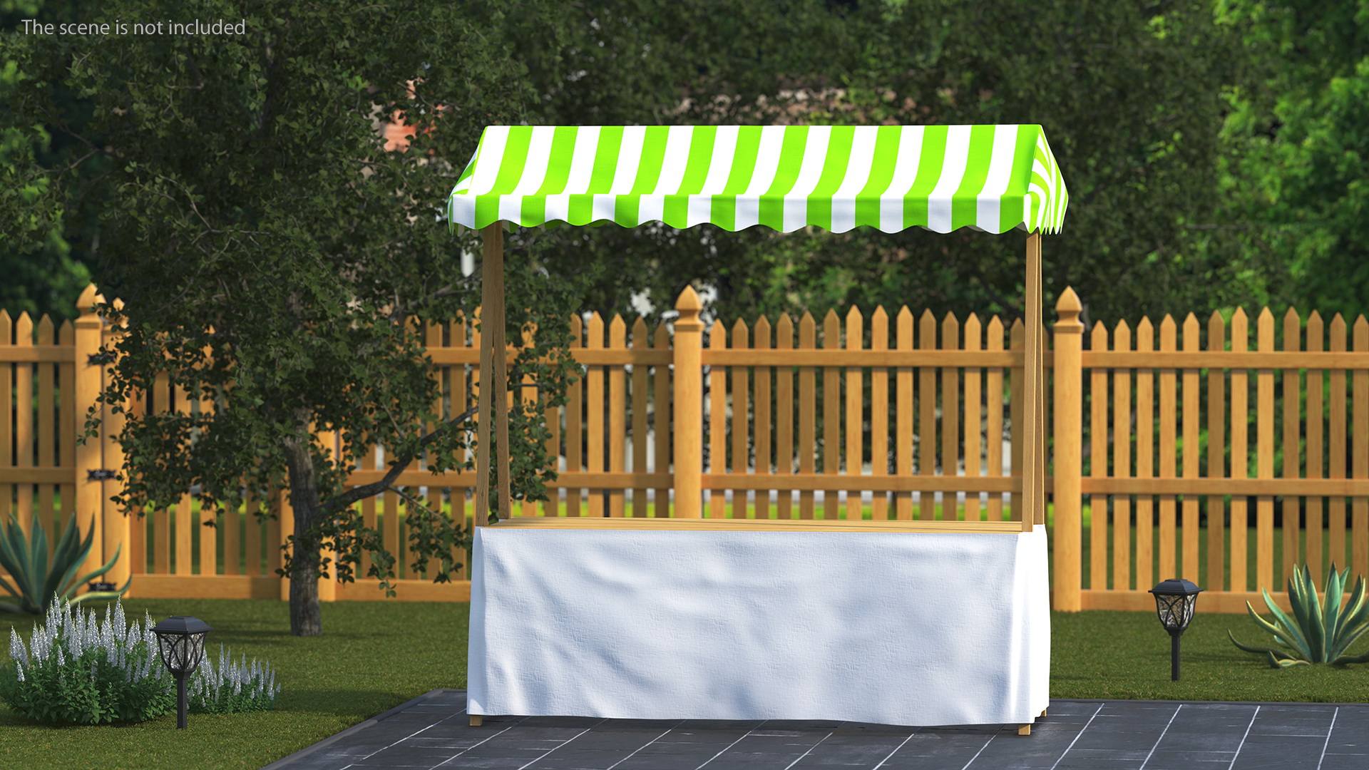 Wooden Market Stall 3D model