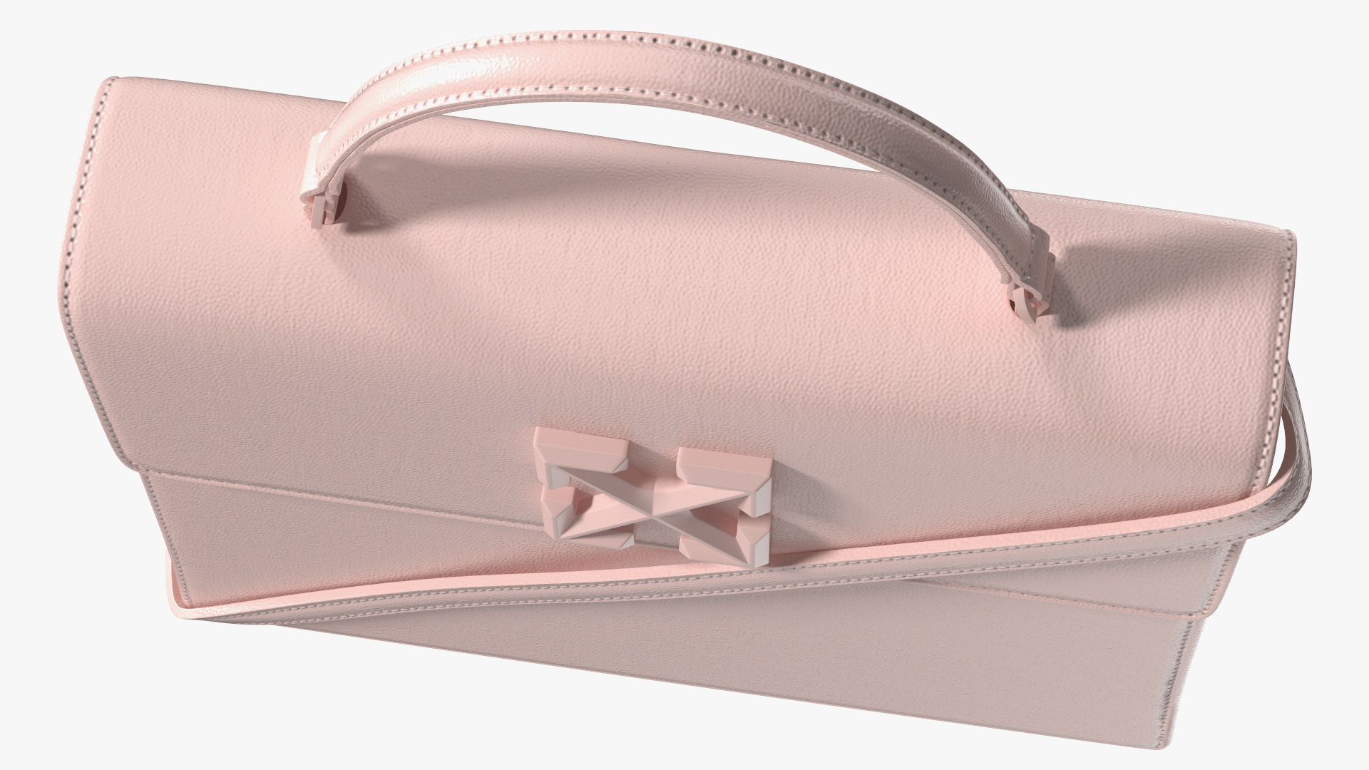 Handbag Off White Pink 3D