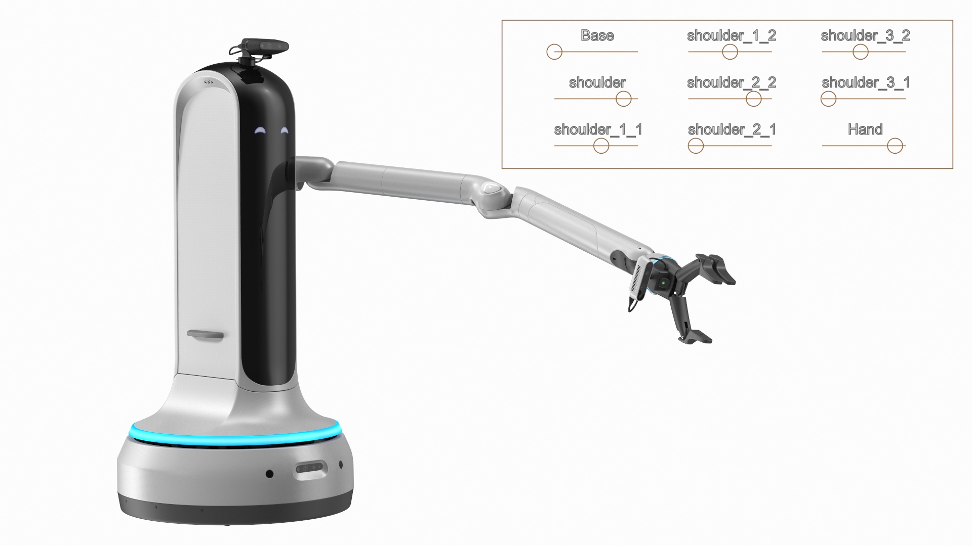 Samsung Bot Handy Smile Rigged for Maya 3D model