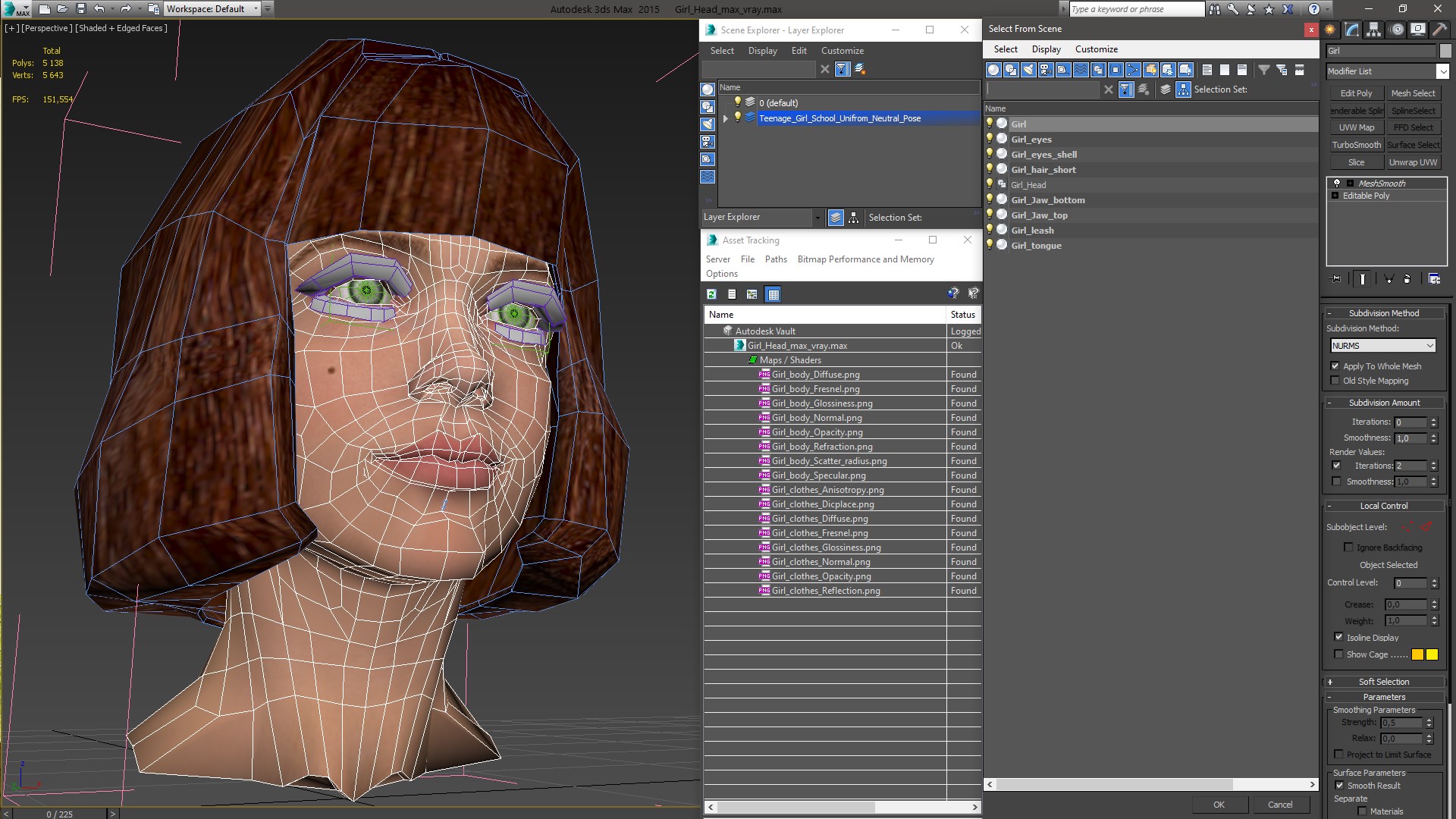 Girl Head 3D model