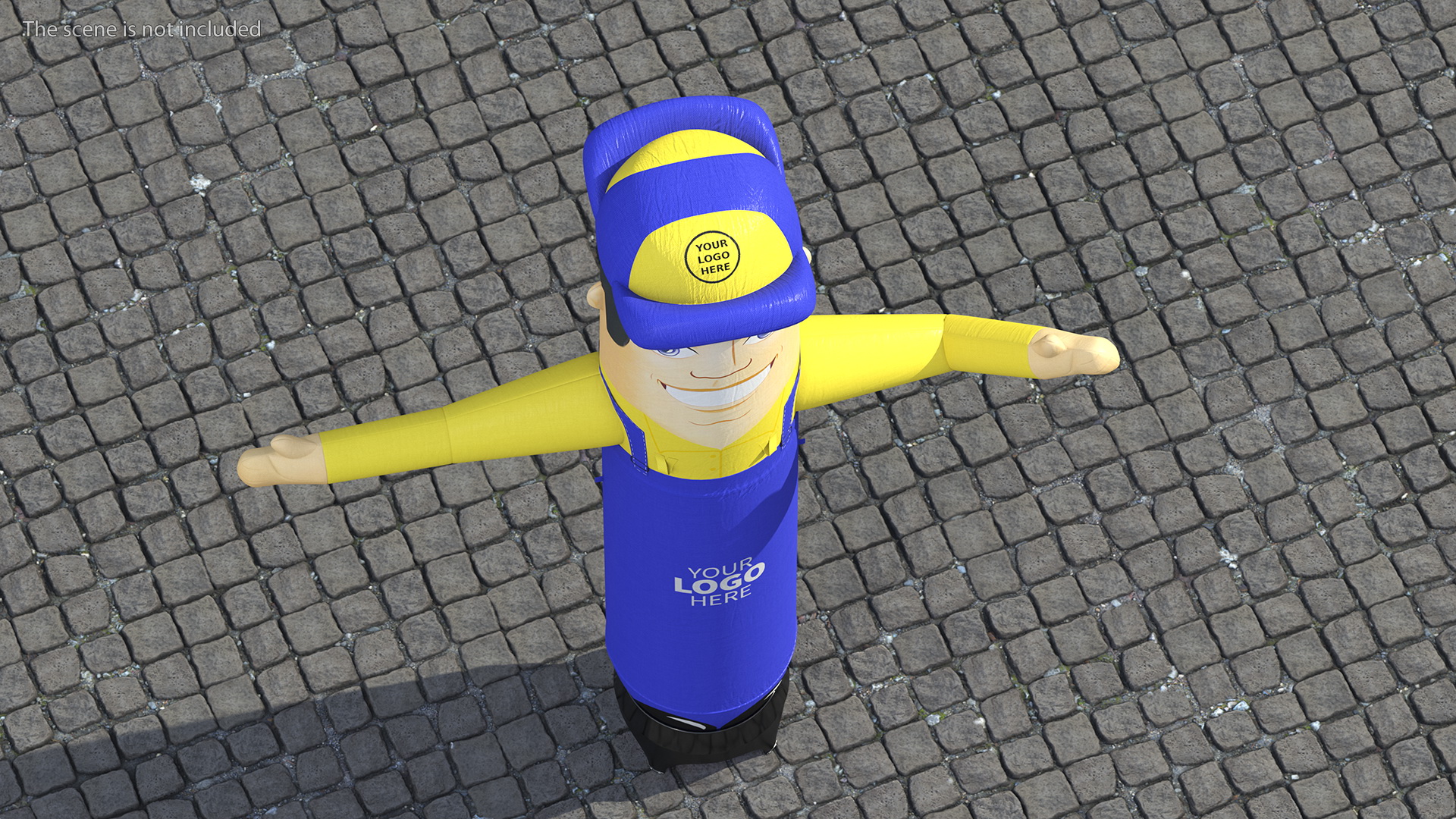 3D Inflatable Barker Rigged for Cinema 4D model