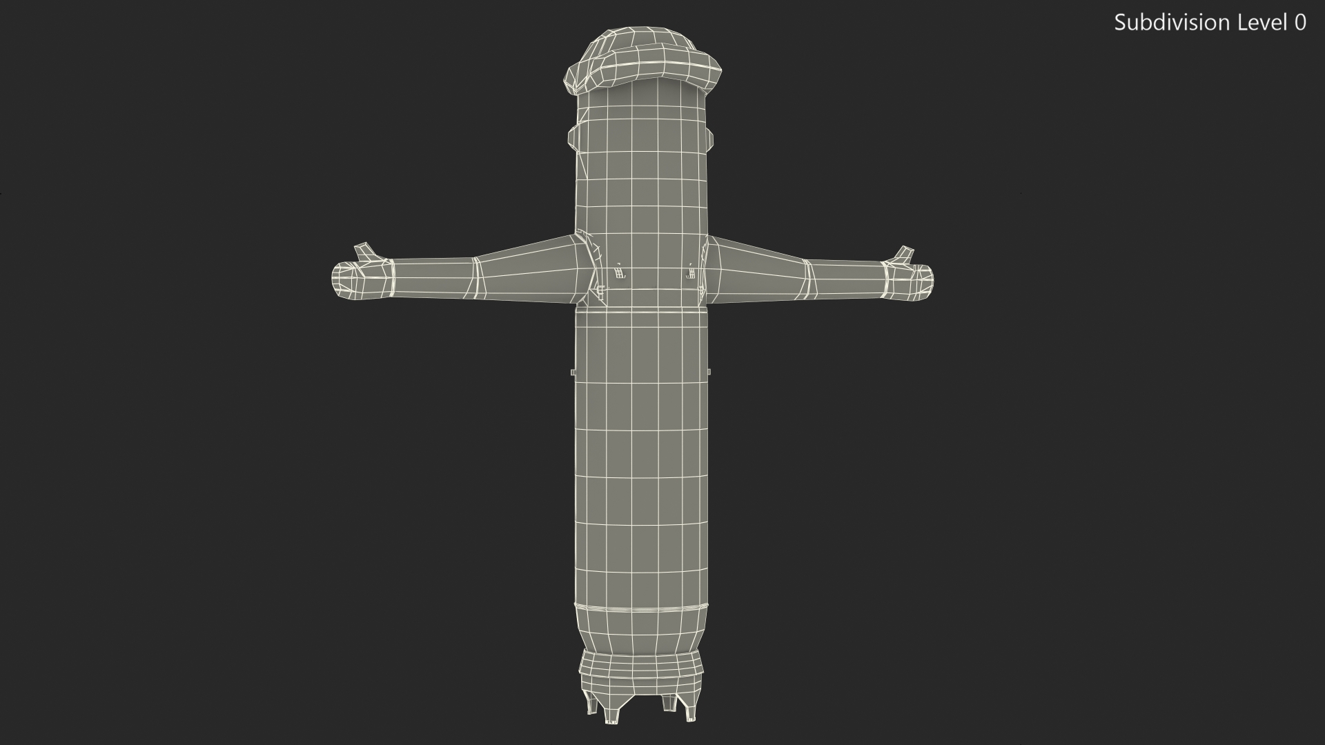 Inflatable Barker Rigged 3D model