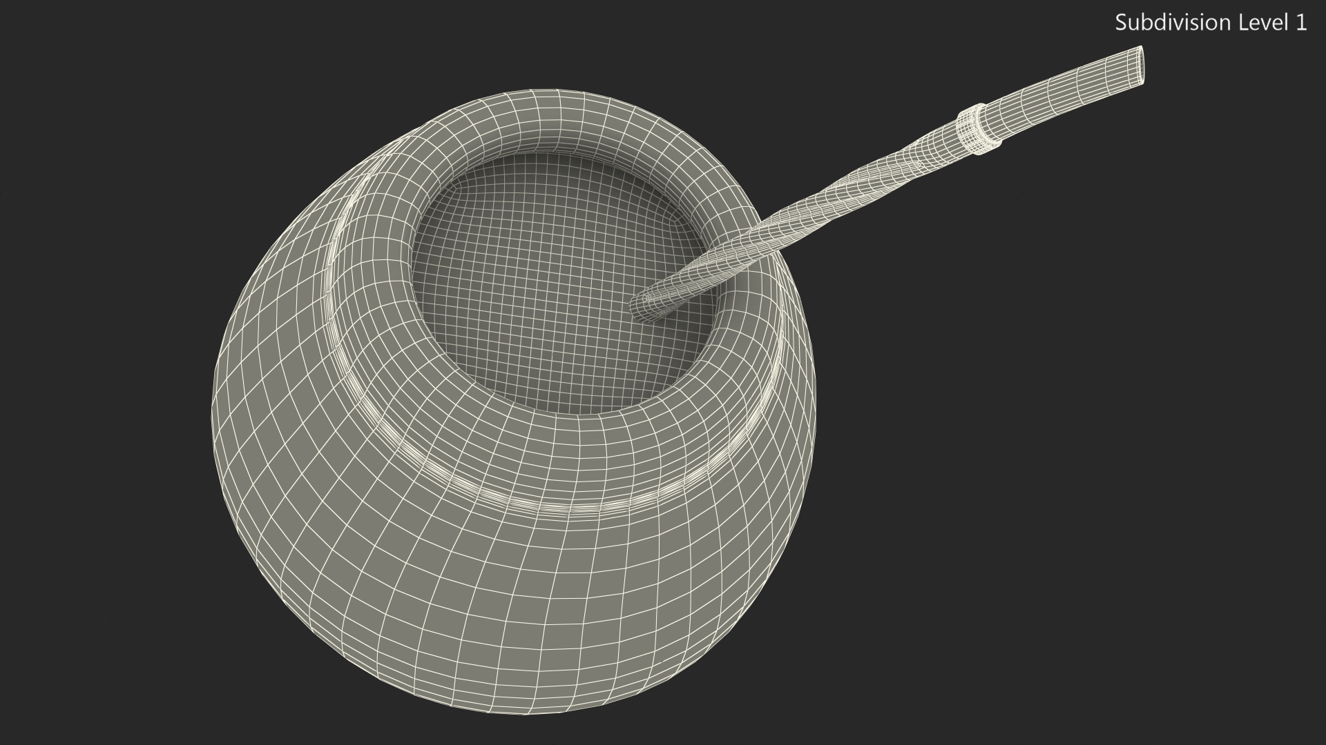 3D Yerba Mate Striped model