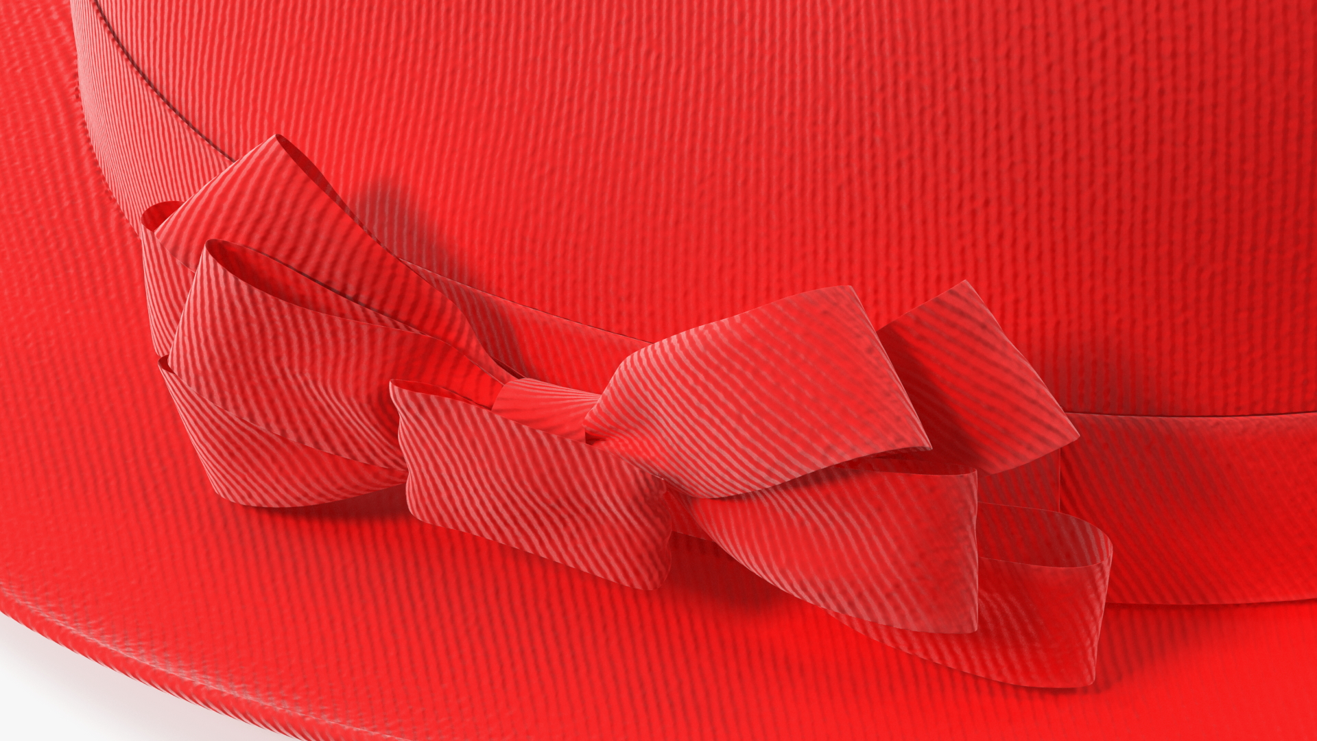 3D Red Hat with Bow