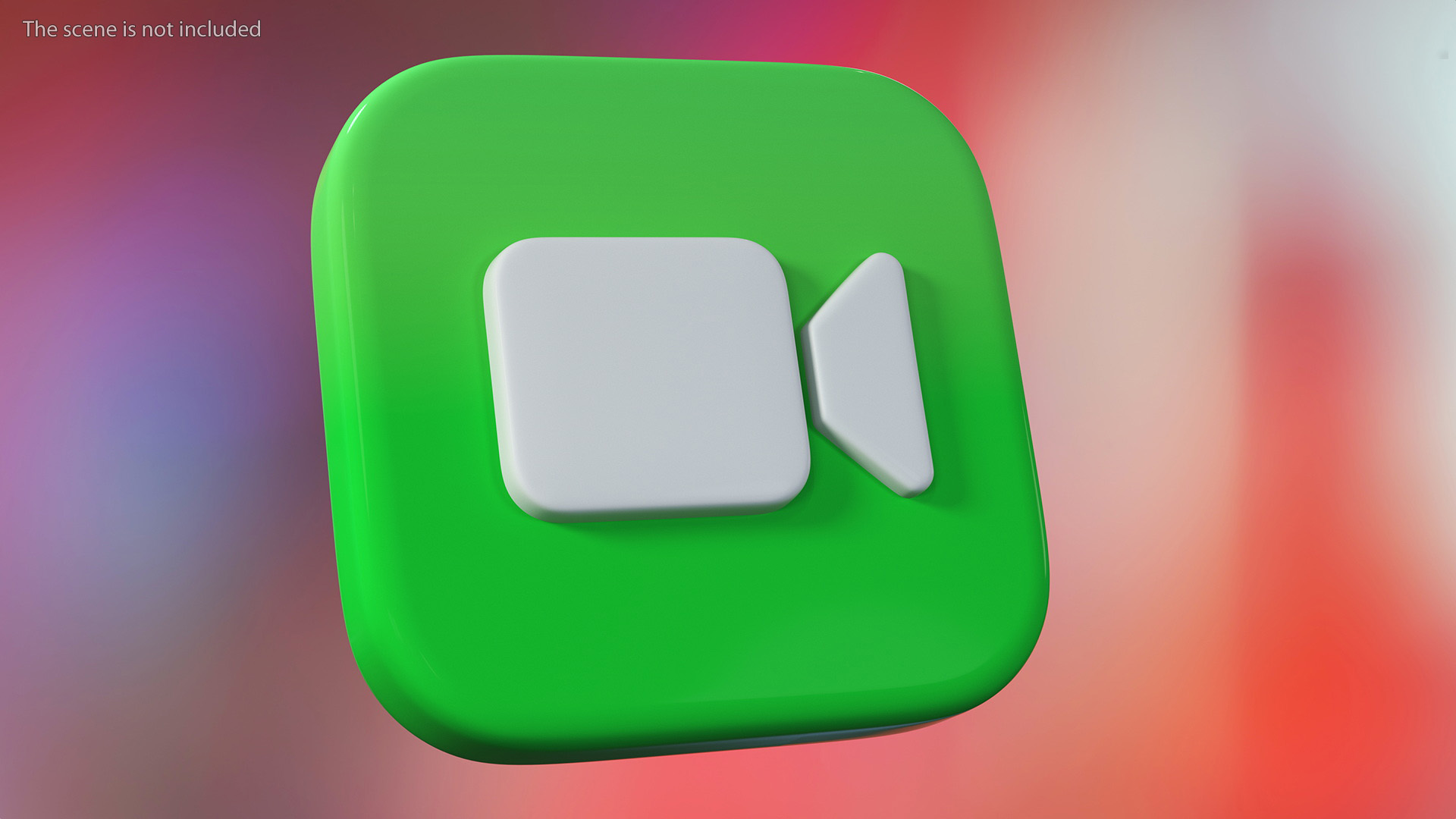 3D model iPhone iOS Face Time Icon