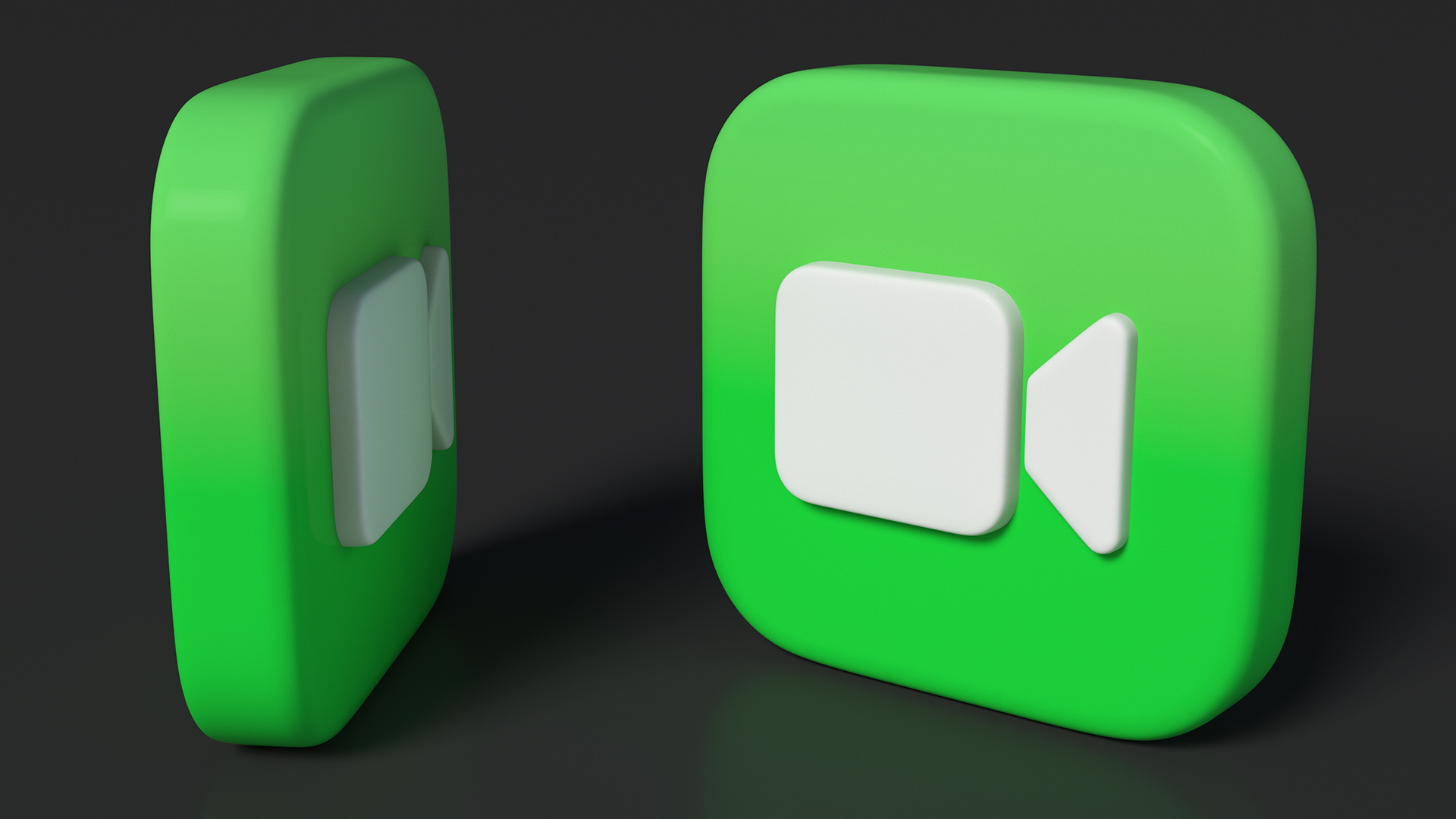 3D model iPhone iOS Face Time Icon