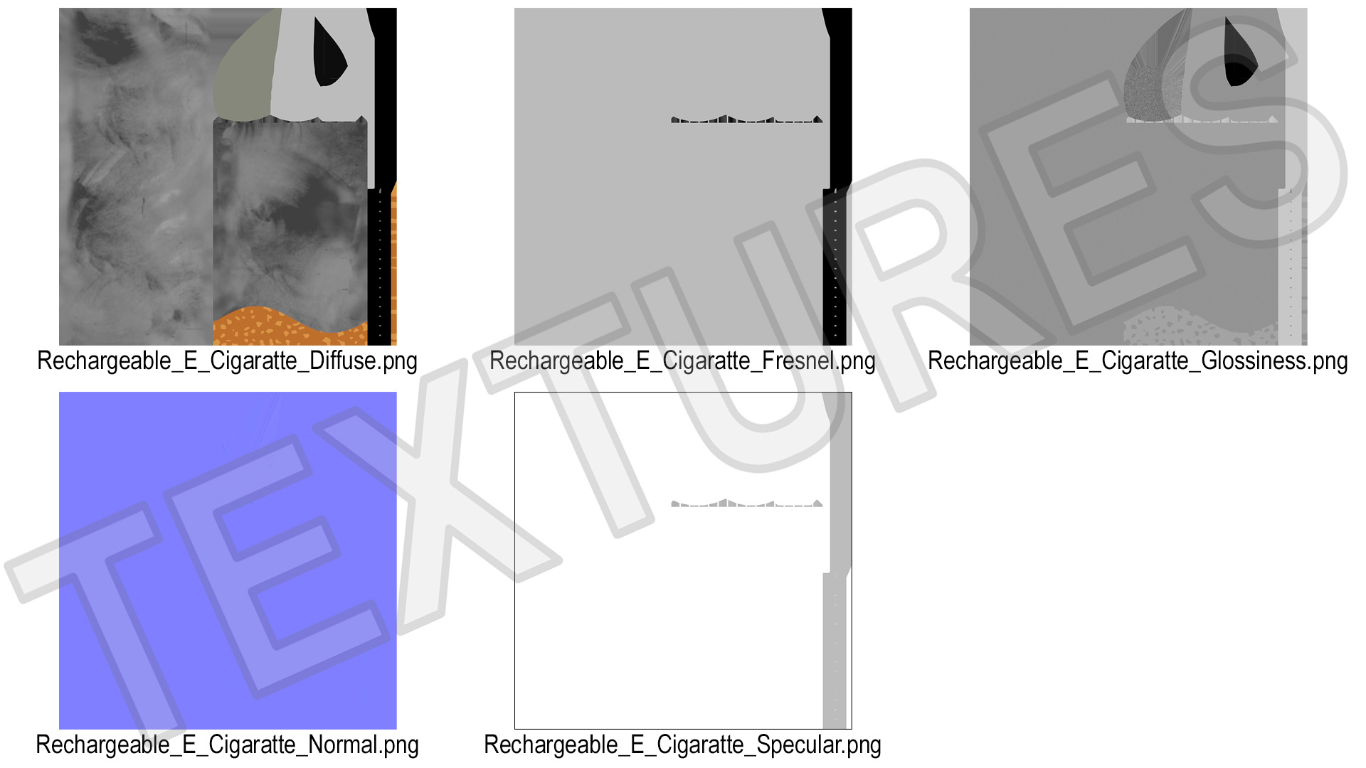 3D Rechargeable Electronic Cigarette model