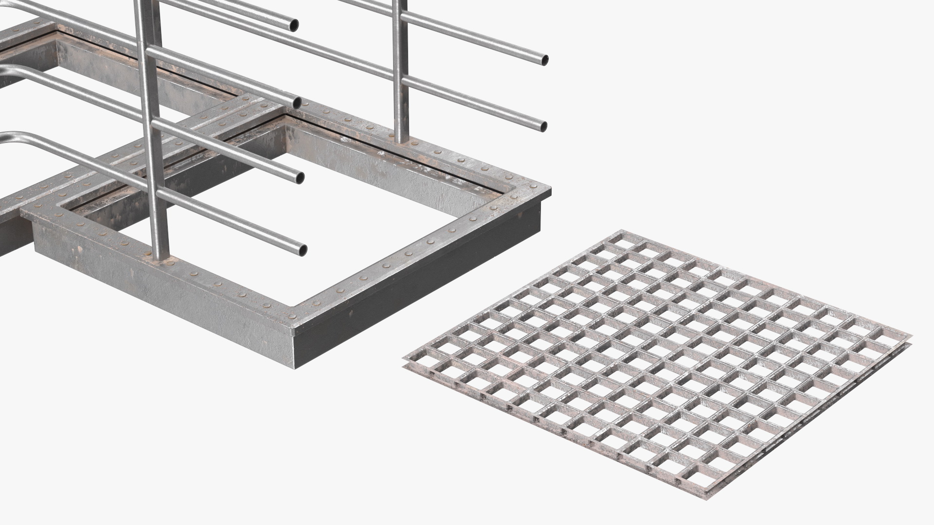 3D model Industrial Catwalk Long Corner