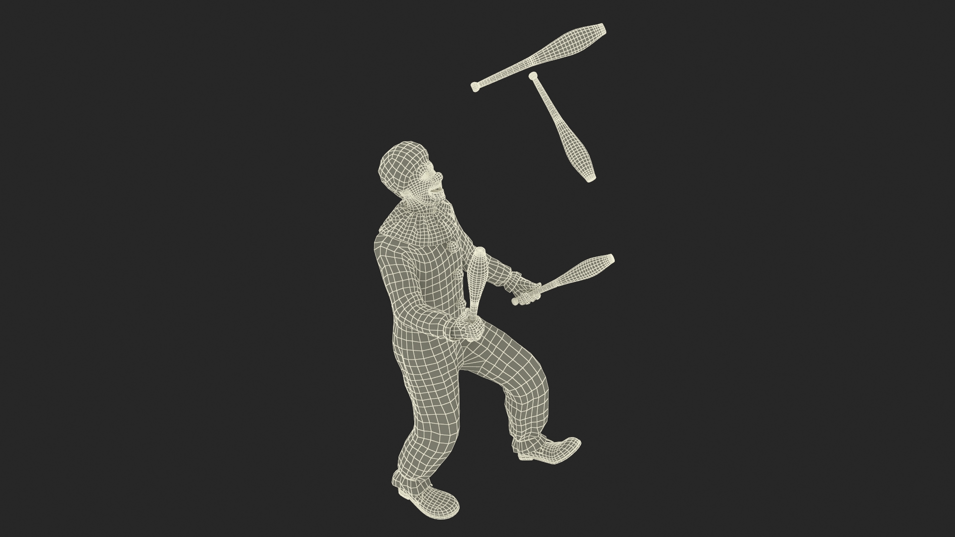 Clown Juggling Henrys Grip Clubs 3D